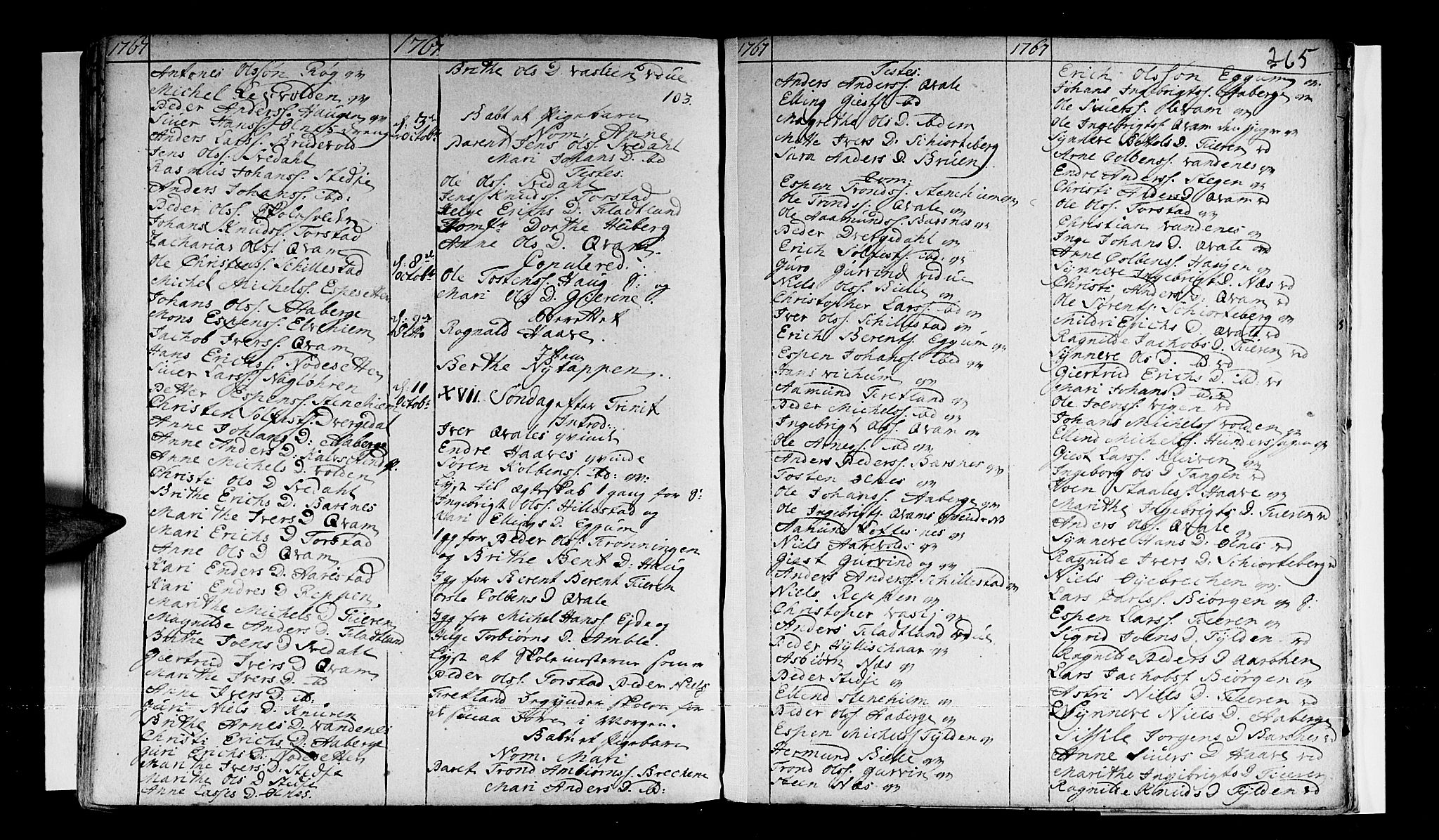 Sogndal sokneprestembete, AV/SAB-A-81301/H/Haa/Haaa/L0003: Parish register (official) no. A 3, 1747-1768, p. 265