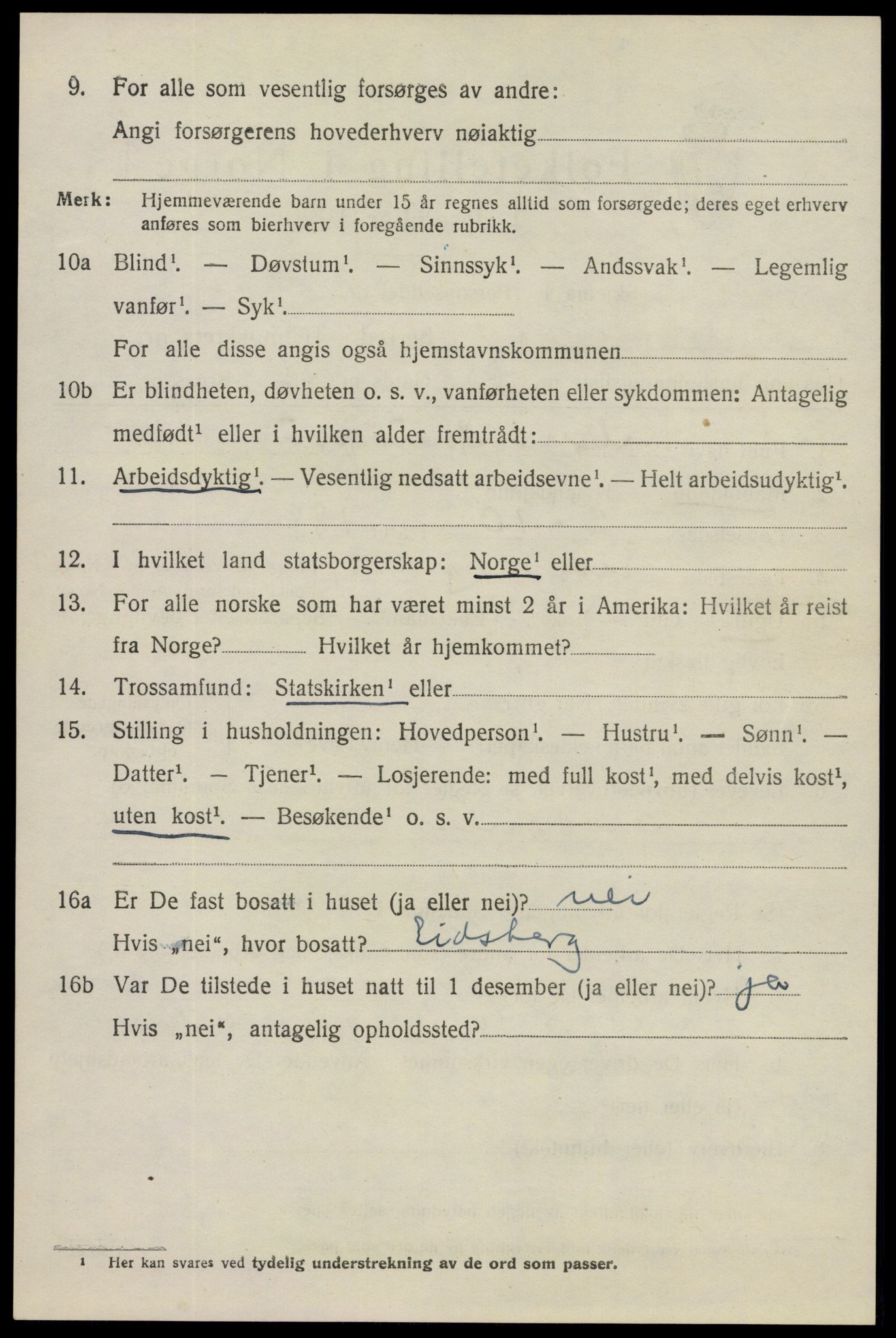 SAO, 1920 census for Spydeberg, 1920, p. 5124