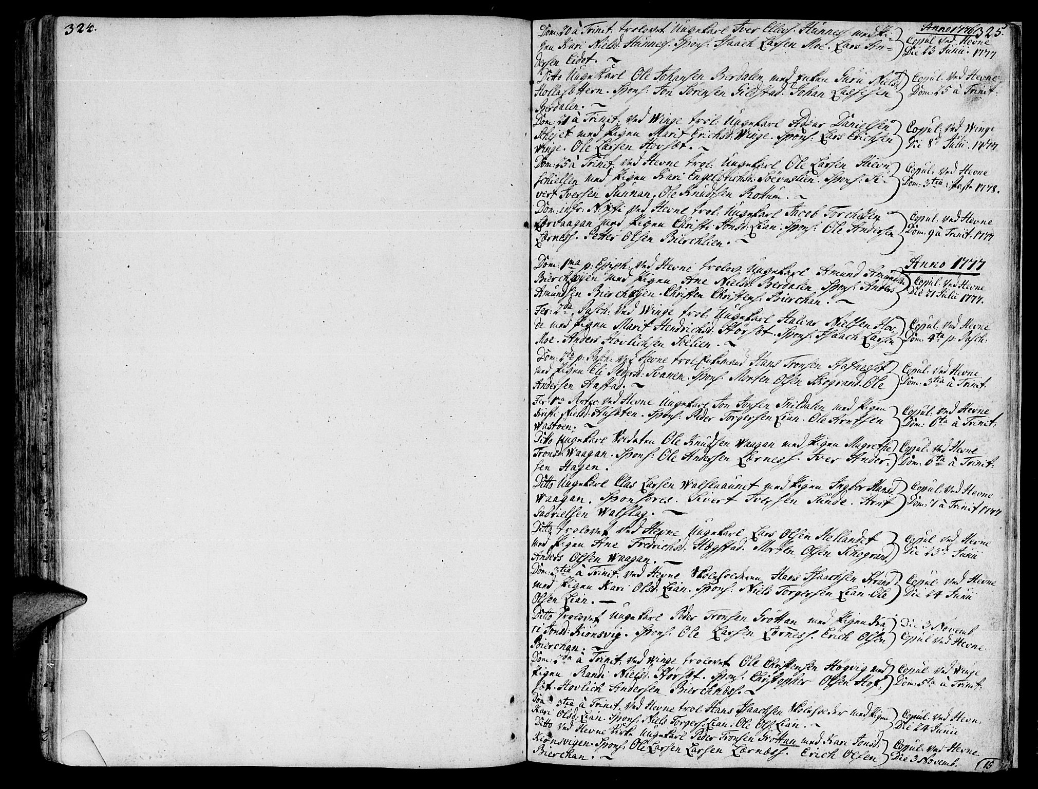Ministerialprotokoller, klokkerbøker og fødselsregistre - Sør-Trøndelag, SAT/A-1456/630/L0489: Parish register (official) no. 630A02, 1757-1794, p. 324-325