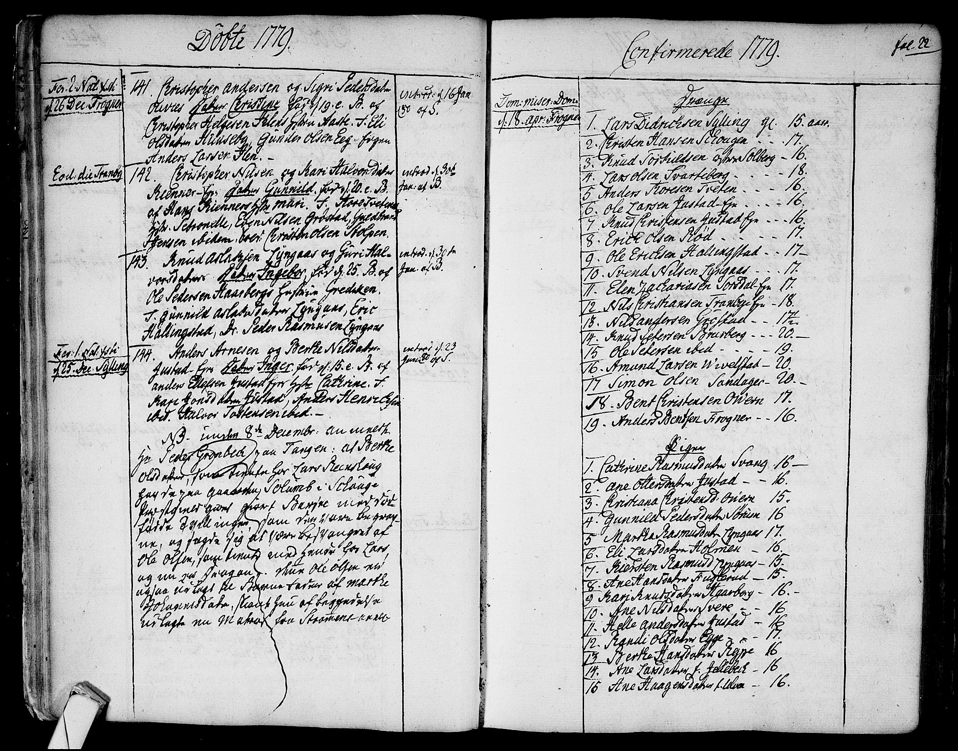 Lier kirkebøker, SAKO/A-230/F/Fa/L0006: Parish register (official) no. I 6, 1777-1794, p. 22