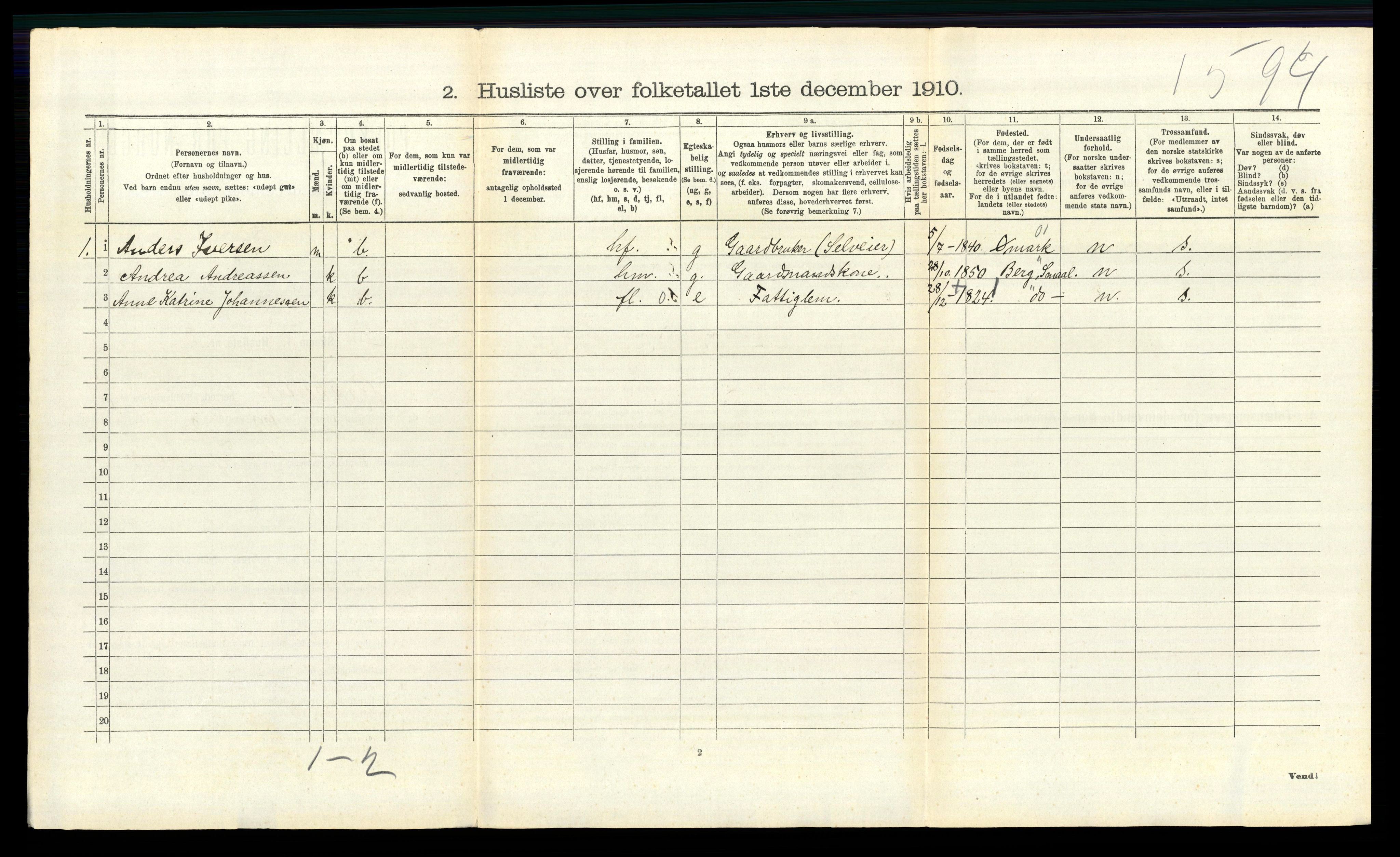 RA, 1910 census for Rakkestad, 1910, p. 1222