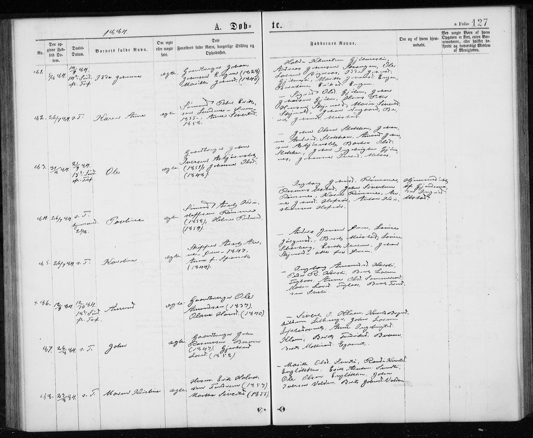 Ministerialprotokoller, klokkerbøker og fødselsregistre - Sør-Trøndelag, SAT/A-1456/668/L0817: Parish register (copy) no. 668C06, 1873-1884, p. 127