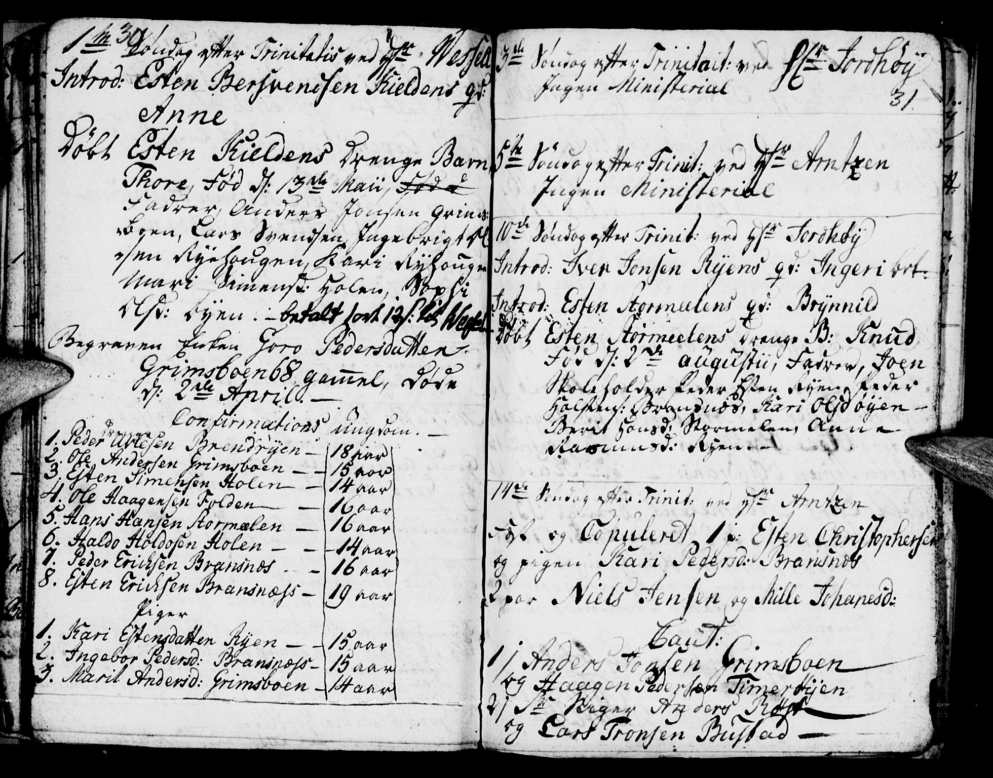 Tynset prestekontor, SAH/PREST-058/H/Ha/Haa/L0011: Parish register (official) no. 11, 1779-1790, p. 30-31
