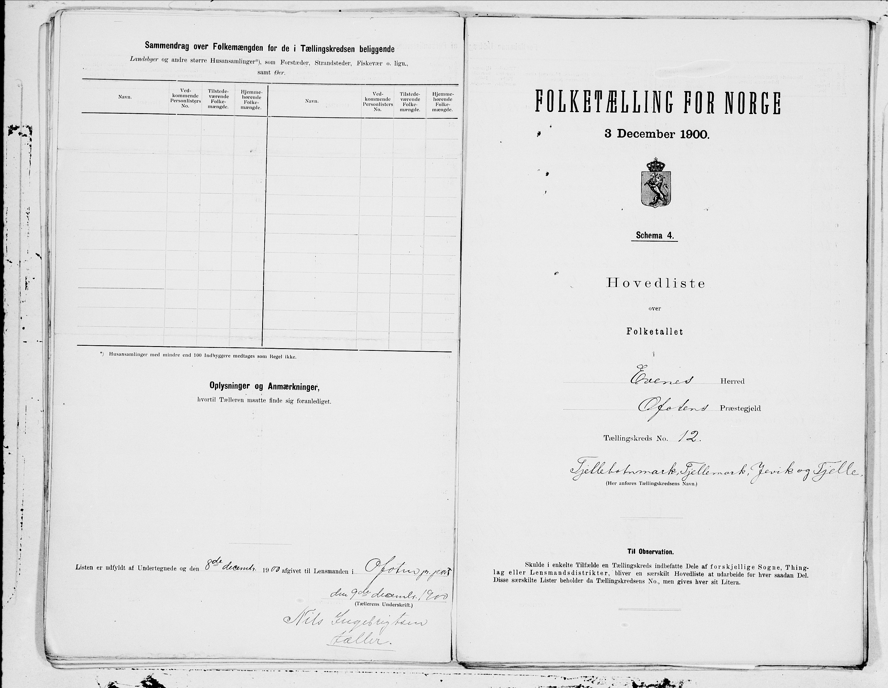 SAT, 1900 census for Evenes, 1900, p. 24