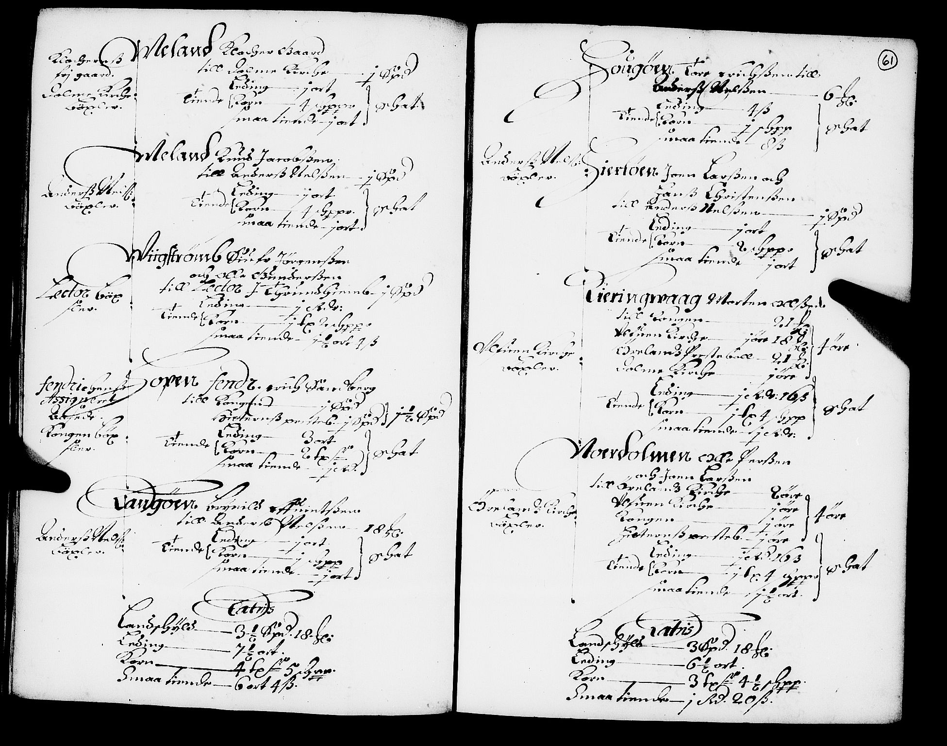 Rentekammeret inntil 1814, Realistisk ordnet avdeling, AV/RA-EA-4070/N/Nb/Nba/L0049: Fosen fogderi, 1668, p. 60b-61a