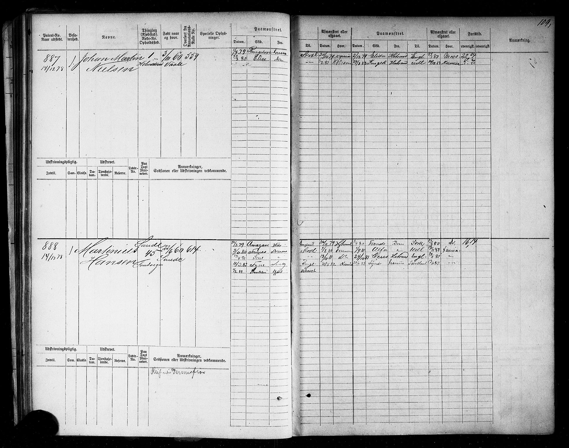 Holmestrand innrulleringskontor, AV/SAKO-A-1151/F/Fc/L0004: Hovedrulle, 1872-1913, p. 147