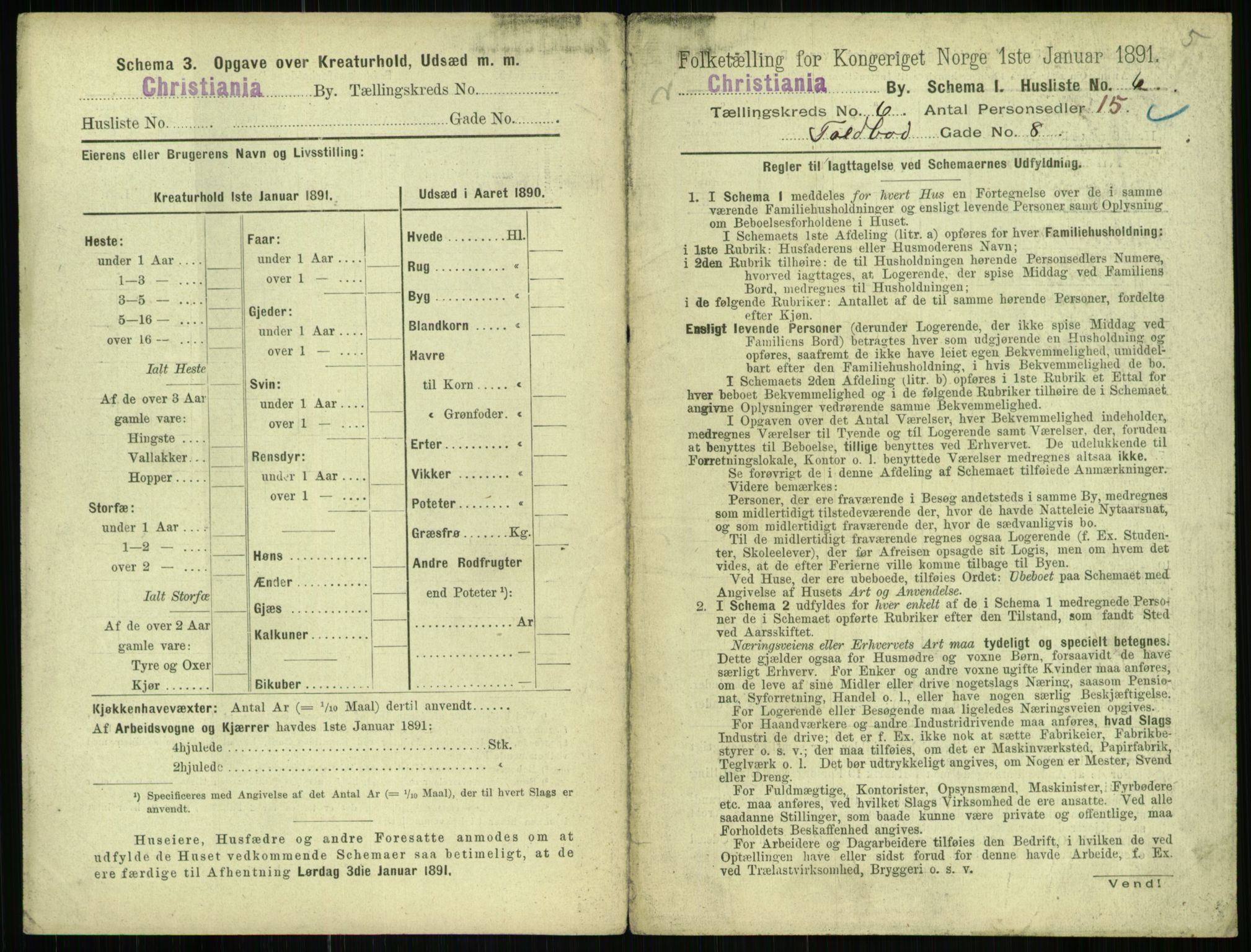 RA, 1891 census for 0301 Kristiania, 1891, p. 2522