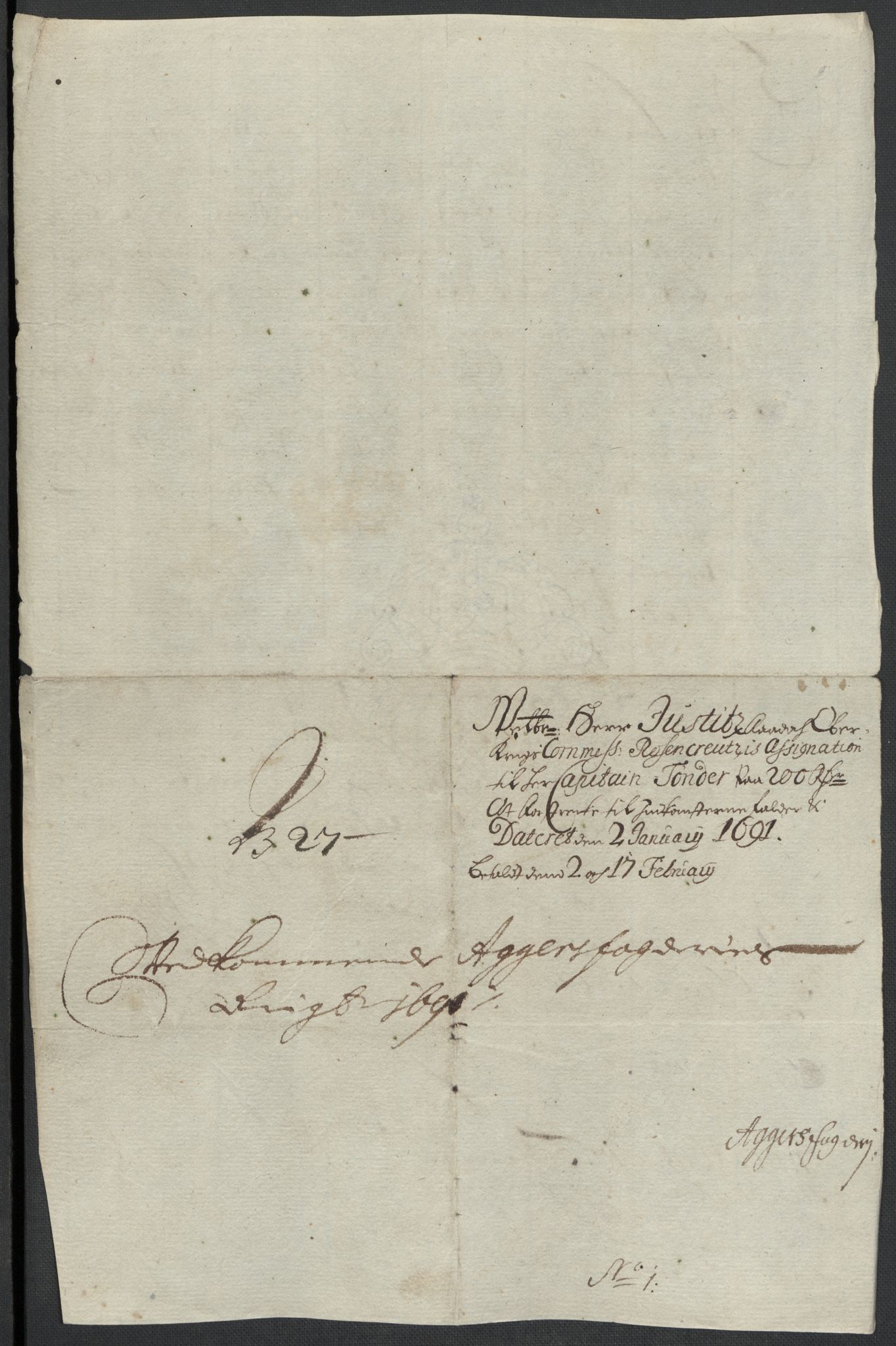 Rentekammeret inntil 1814, Reviderte regnskaper, Fogderegnskap, RA/EA-4092/R08/L0425: Fogderegnskap Aker, 1690-1691, p. 68