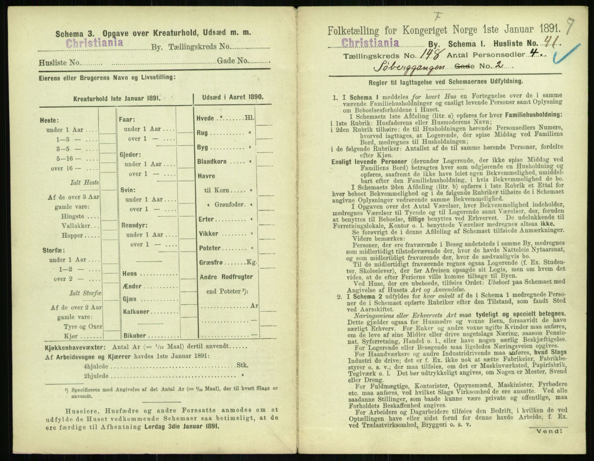 RA, 1891 census for 0301 Kristiania, 1891, p. 82370