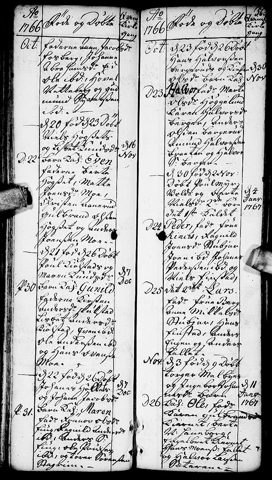 Aurskog prestekontor Kirkebøker, SAO/A-10304a/F/Fa/L0002: Parish register (official) no. I 2, 1735-1766, p. 56