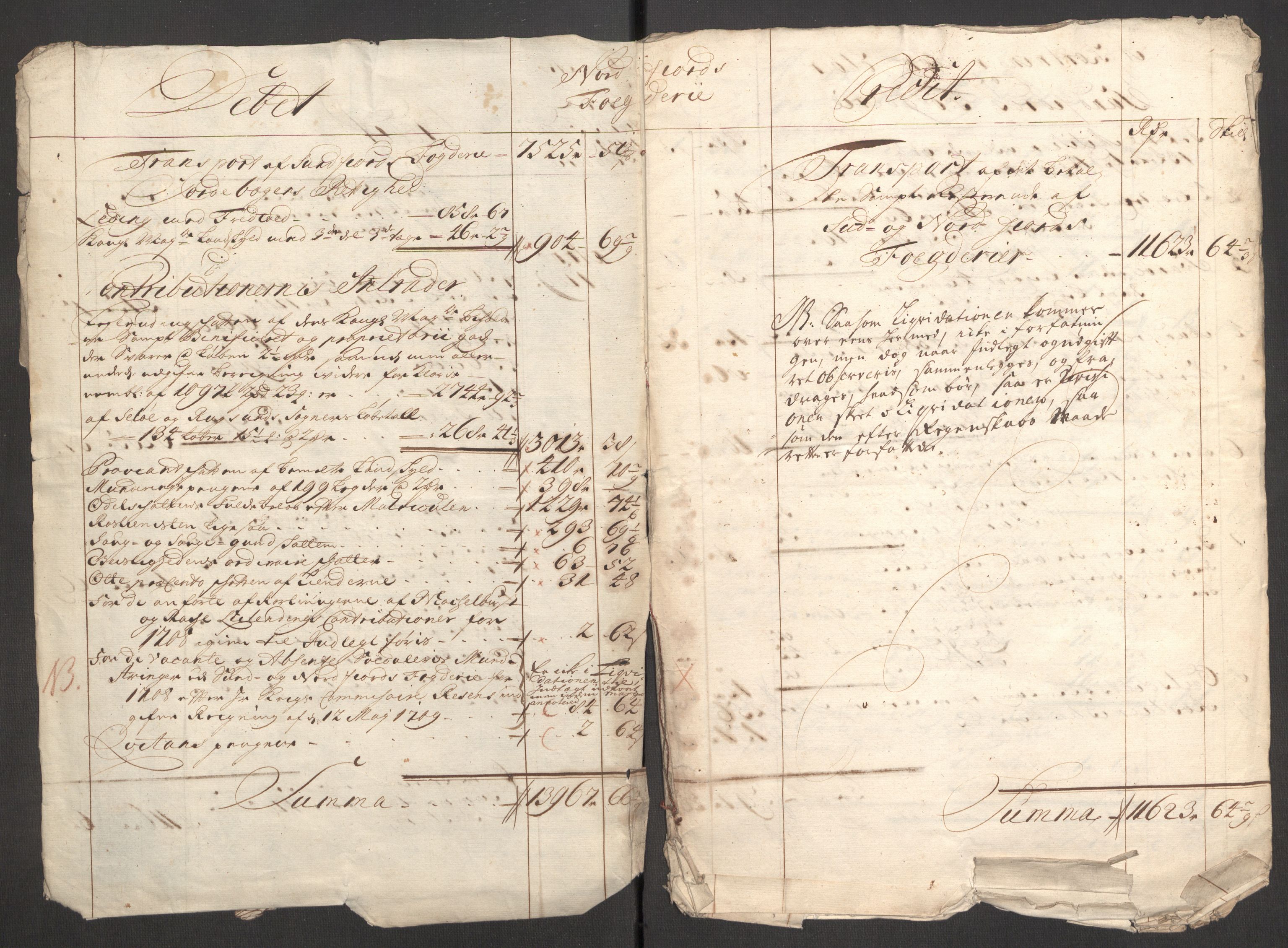 Rentekammeret inntil 1814, Reviderte regnskaper, Fogderegnskap, RA/EA-4092/R53/L3432: Fogderegnskap Sunn- og Nordfjord, 1709, p. 6