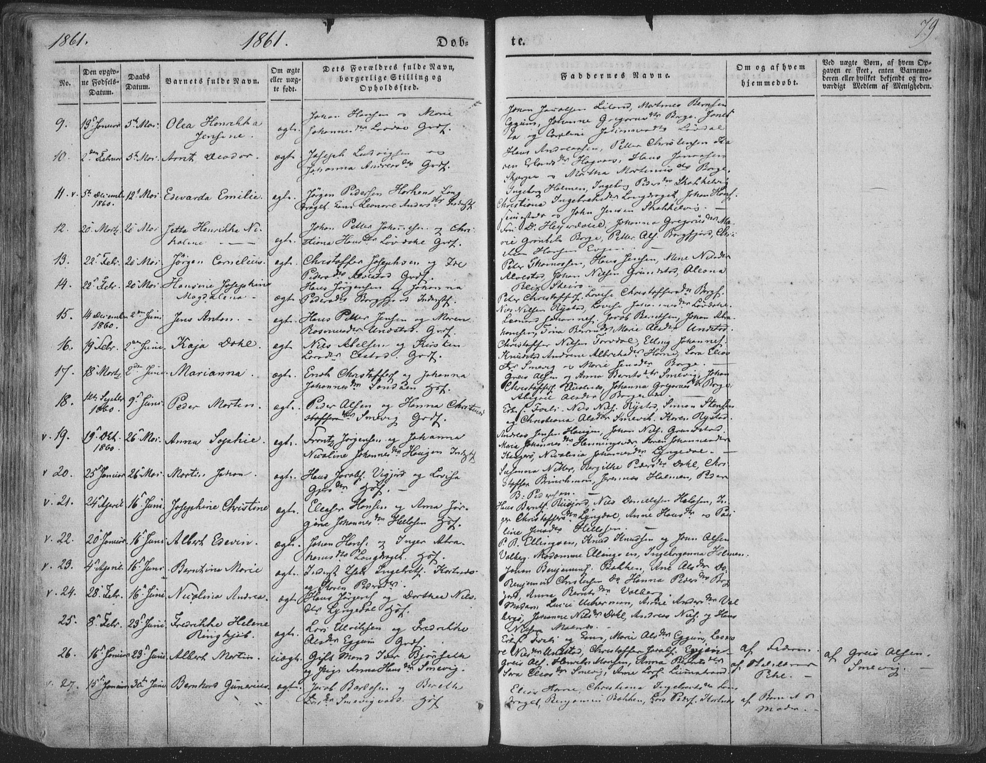 Ministerialprotokoller, klokkerbøker og fødselsregistre - Nordland, SAT/A-1459/880/L1131: Parish register (official) no. 880A05, 1844-1868, p. 79