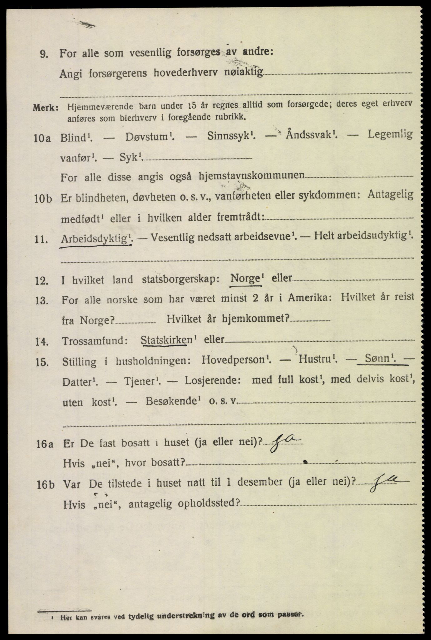 SAH, 1920 census for Nord-Aurdal, 1920, p. 5109