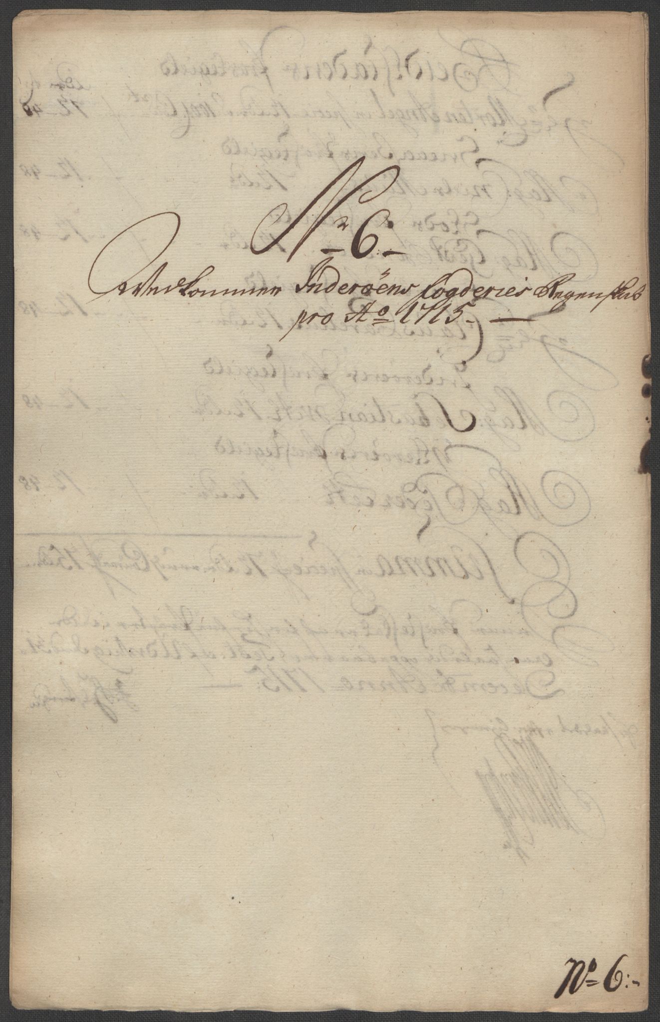 Rentekammeret inntil 1814, Reviderte regnskaper, Fogderegnskap, AV/RA-EA-4092/R63/L4323: Fogderegnskap Inderøy, 1715, p. 172