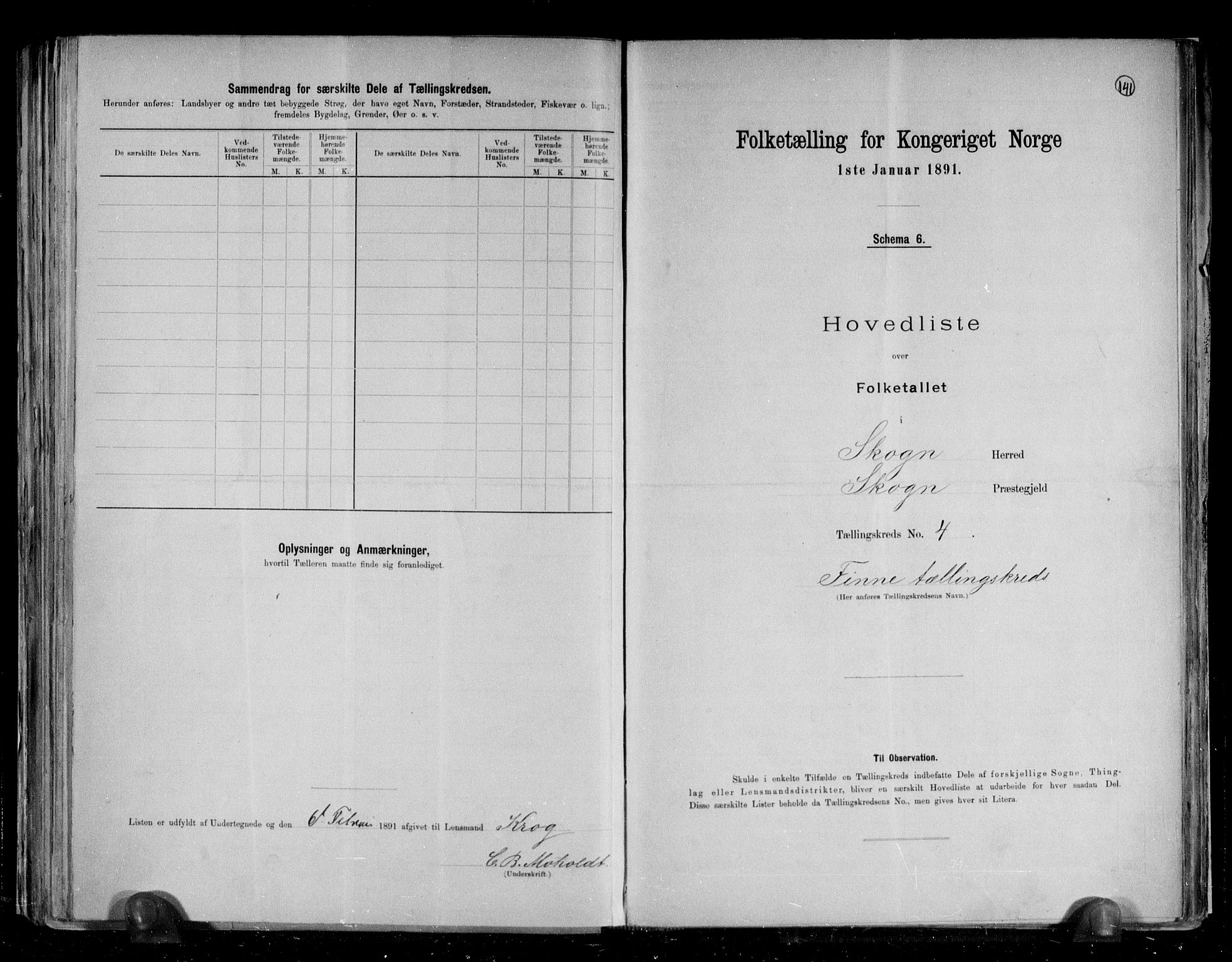 RA, 1891 census for 1719 Skogn, 1891, p. 15