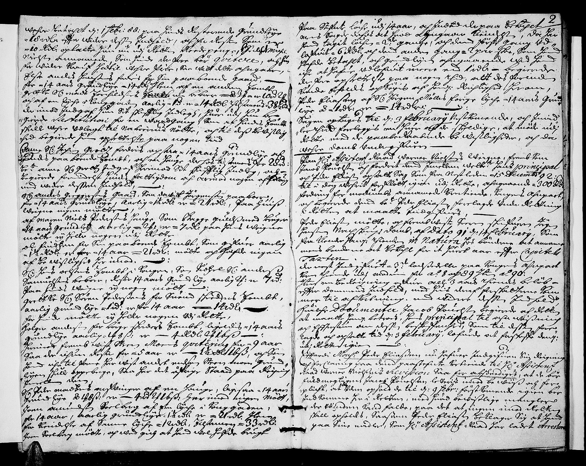 Drammen byfogd, AV/SAKO-A-222/F/Fa/L0023: Tingbok for Bragernes, 1693, p. 1b-2a