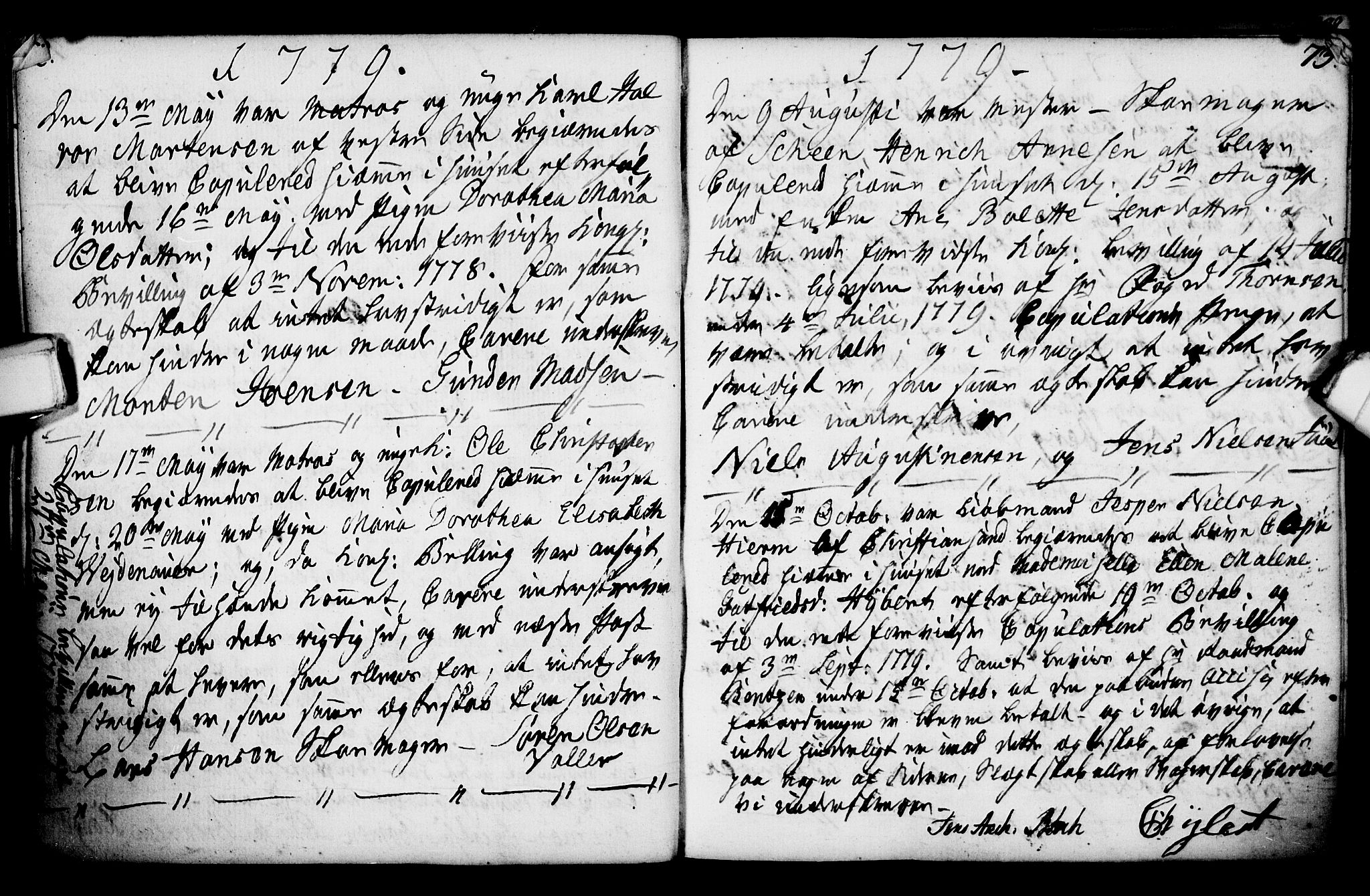 Porsgrunn kirkebøker , SAKO/A-104/F/Fa/L0003: Parish register (official) no. 3, 1764-1814, p. 72-73