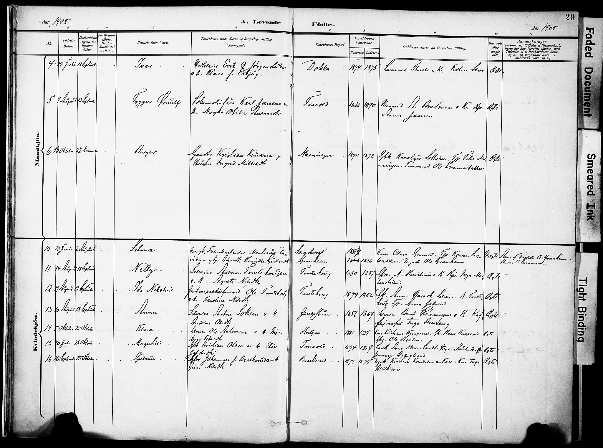 Nordre Land prestekontor, AV/SAH-PREST-124/H/Ha/Haa/L0006: Parish register (official) no. 6, 1897-1914, p. 29