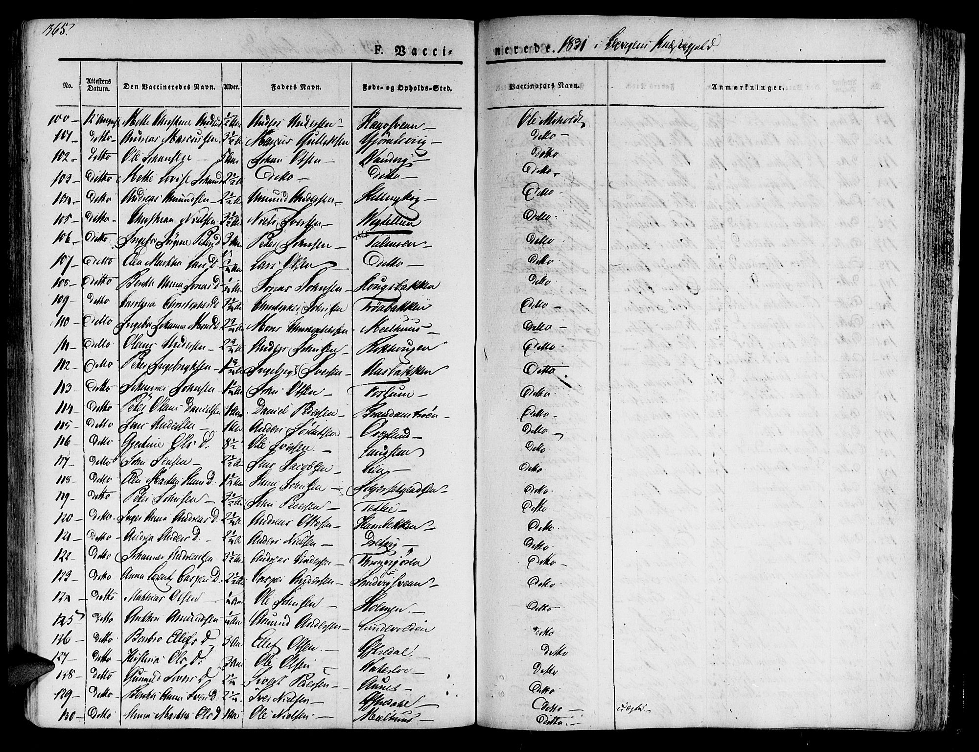 Ministerialprotokoller, klokkerbøker og fødselsregistre - Nord-Trøndelag, AV/SAT-A-1458/701/L0006: Parish register (official) no. 701A06, 1825-1841, p. 365