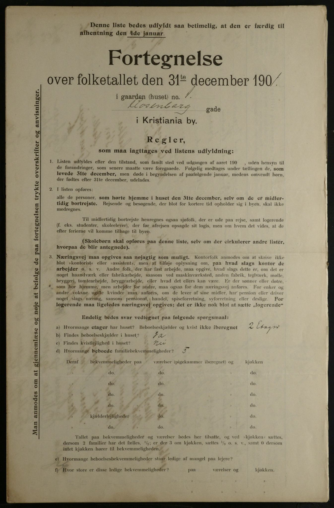 OBA, Municipal Census 1901 for Kristiania, 1901, p. 12764