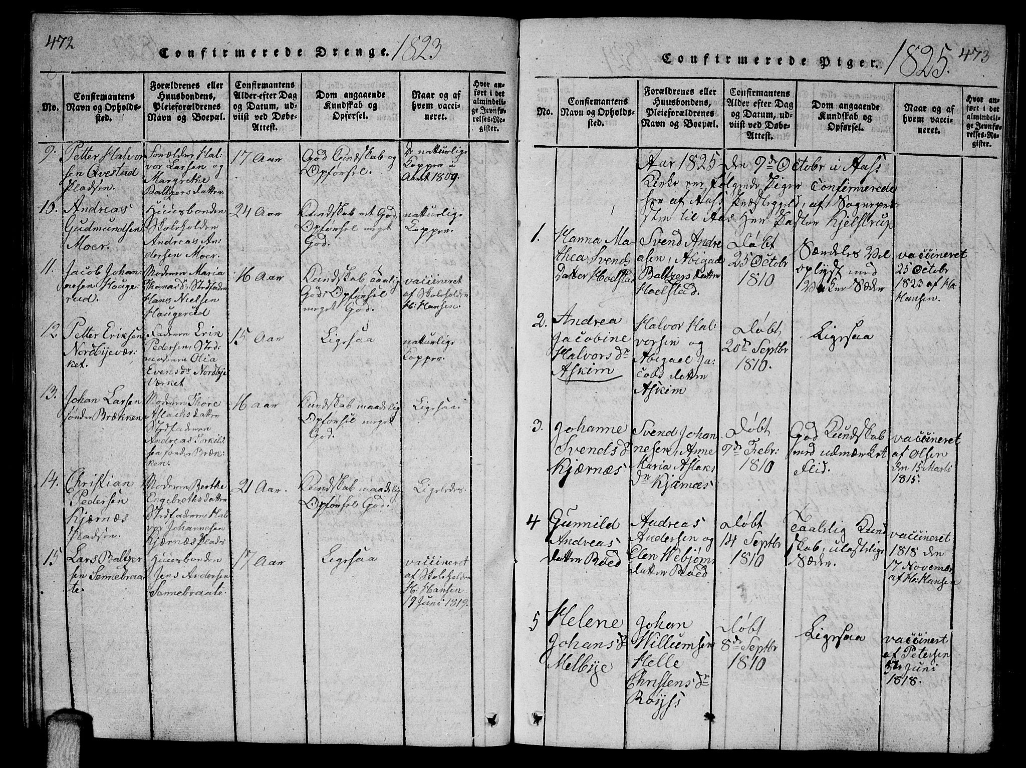Ås prestekontor Kirkebøker, AV/SAO-A-10894/G/Ga/L0002: Parish register (copy) no. I 2, 1820-1836, p. 472-473