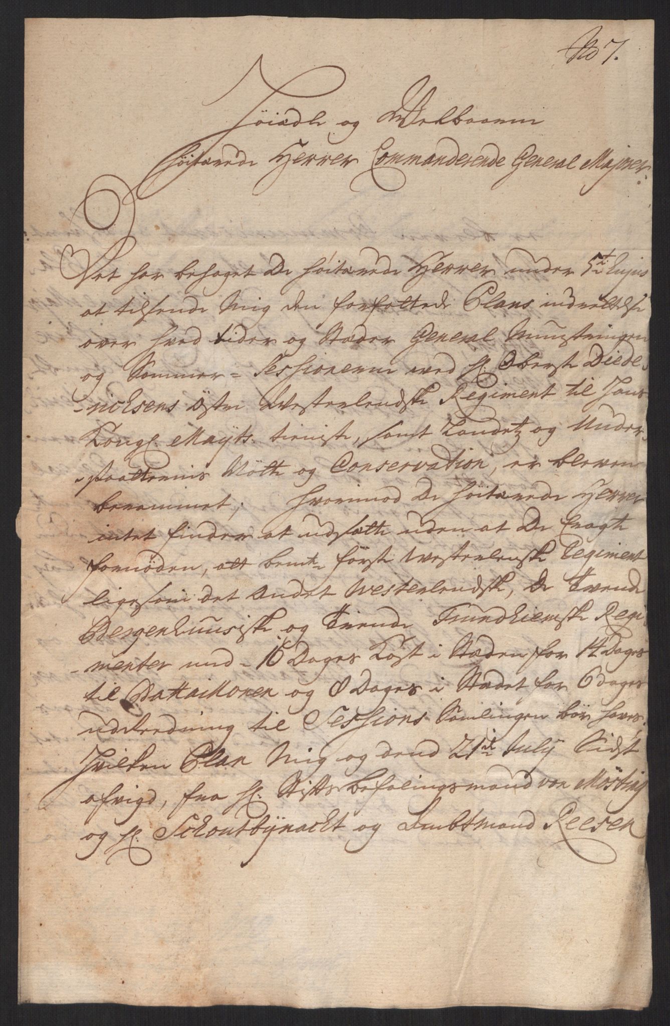 Kommanderende general (KG I) med Det norske krigsdirektorium, AV/RA-EA-5419/D/L0060: Stattholderens, stiftamtmenns og amtmenns brev, 1720-1730, p. 444