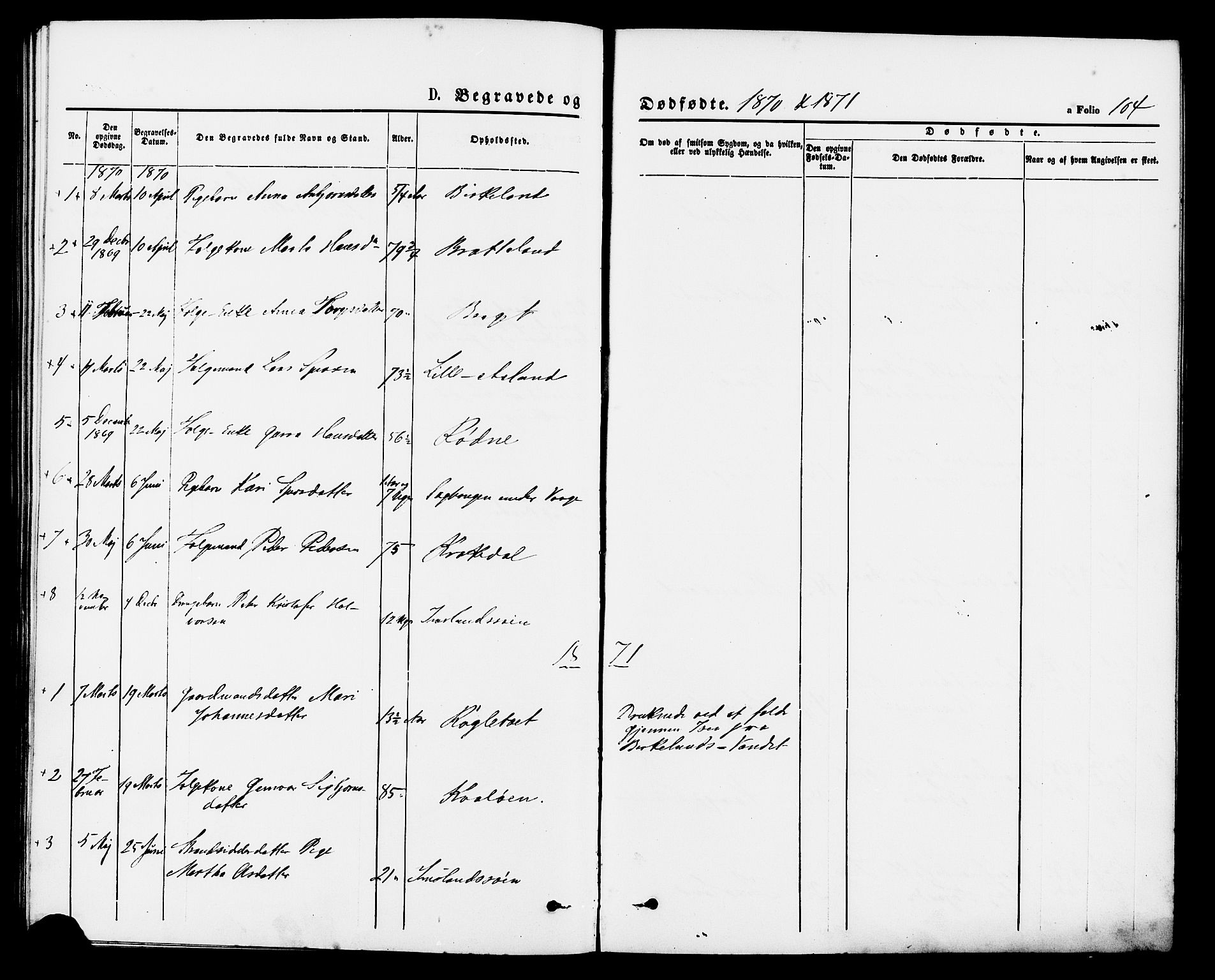 Vikedal sokneprestkontor, SAST/A-101840/01/IV: Parish register (official) no. A 9, 1868-1885, p. 104