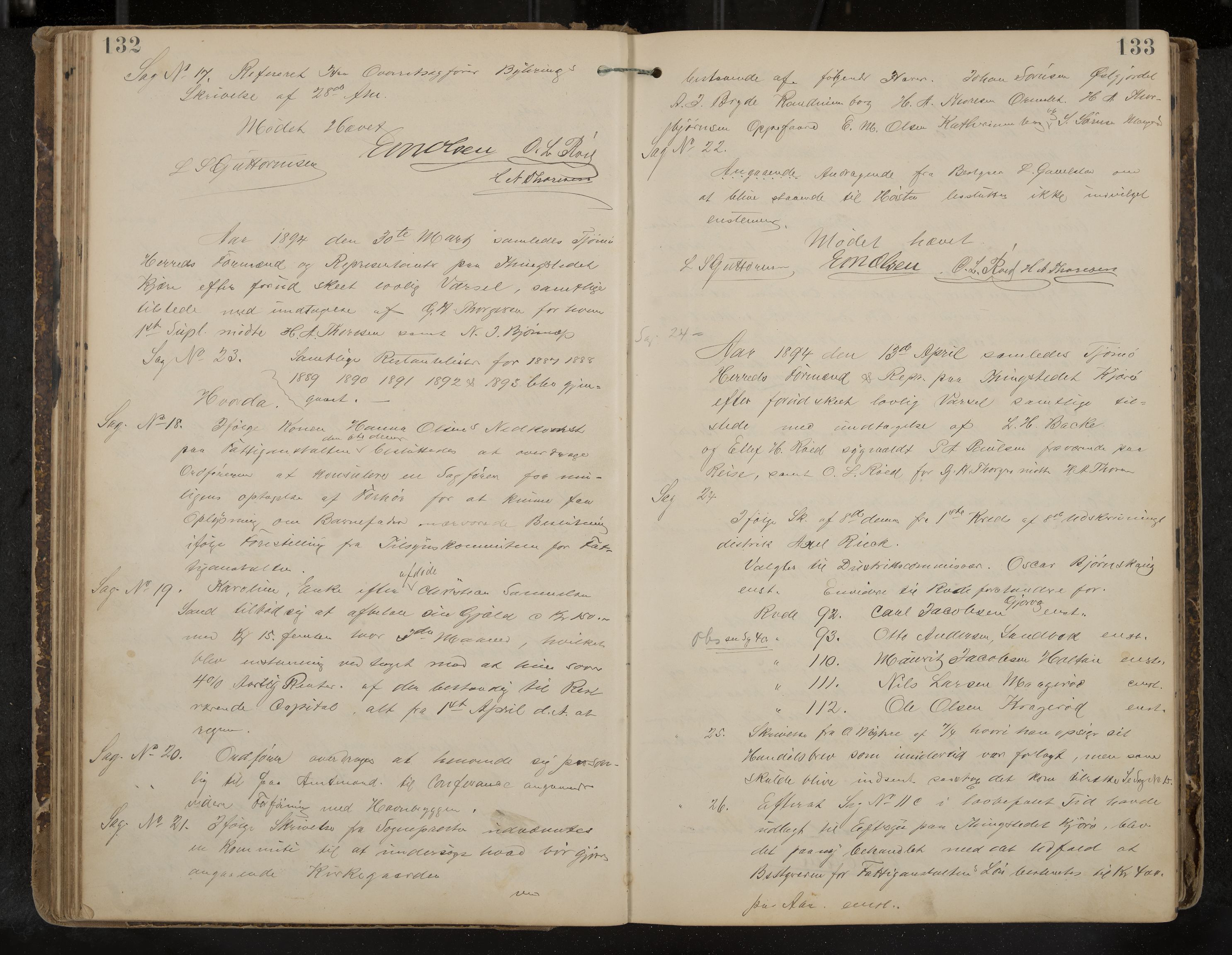 Tjøme formannskap og sentraladministrasjon, IKAK/0723021-1/A/L0003: Møtebok, 1886-1915, p. 132-133