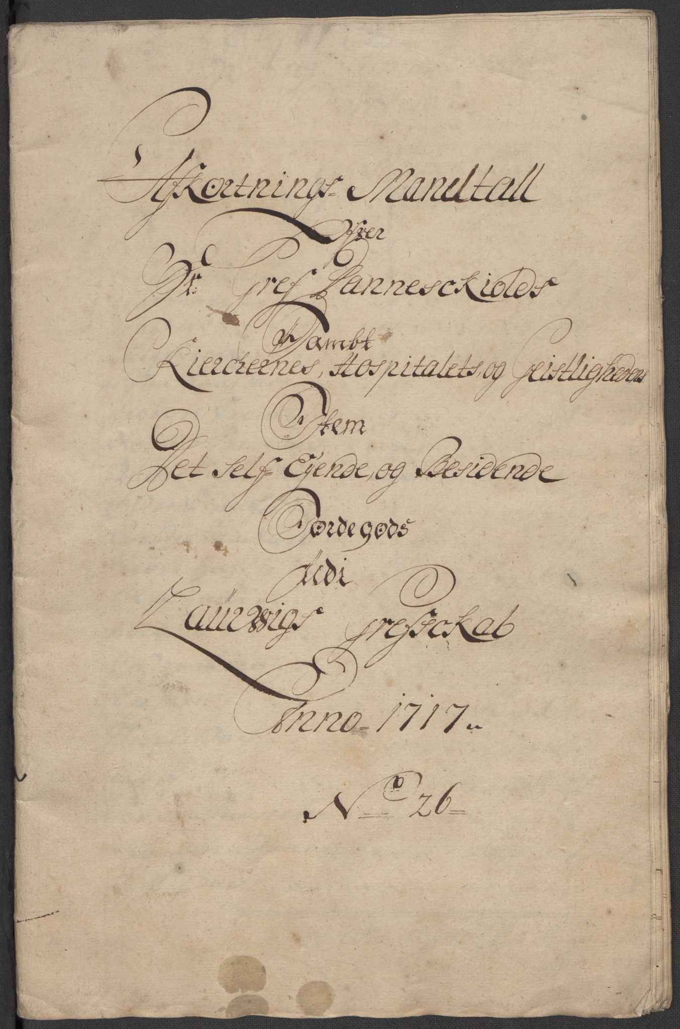 Rentekammeret inntil 1814, Reviderte regnskaper, Fogderegnskap, RA/EA-4092/R33/L1987: Fogderegnskap Larvik grevskap, 1716-1717, p. 611