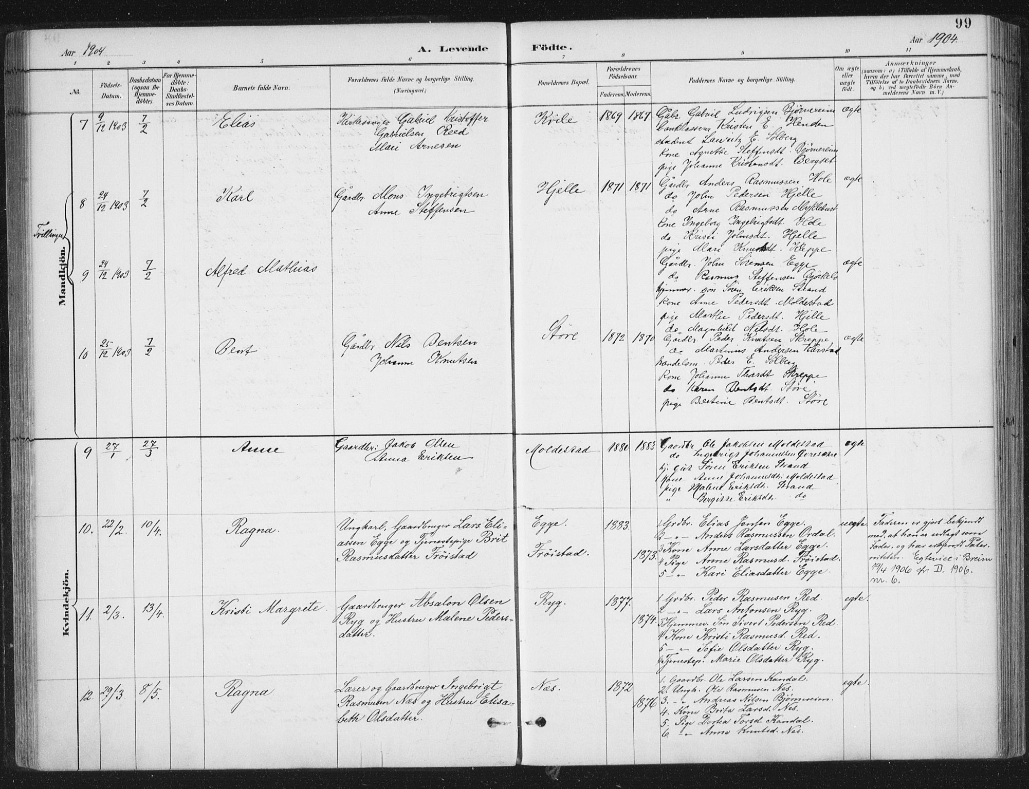 Gloppen sokneprestembete, AV/SAB-A-80101/H/Haa/Haac/L0002: Parish register (official) no. C  2, 1887-1904, p. 99