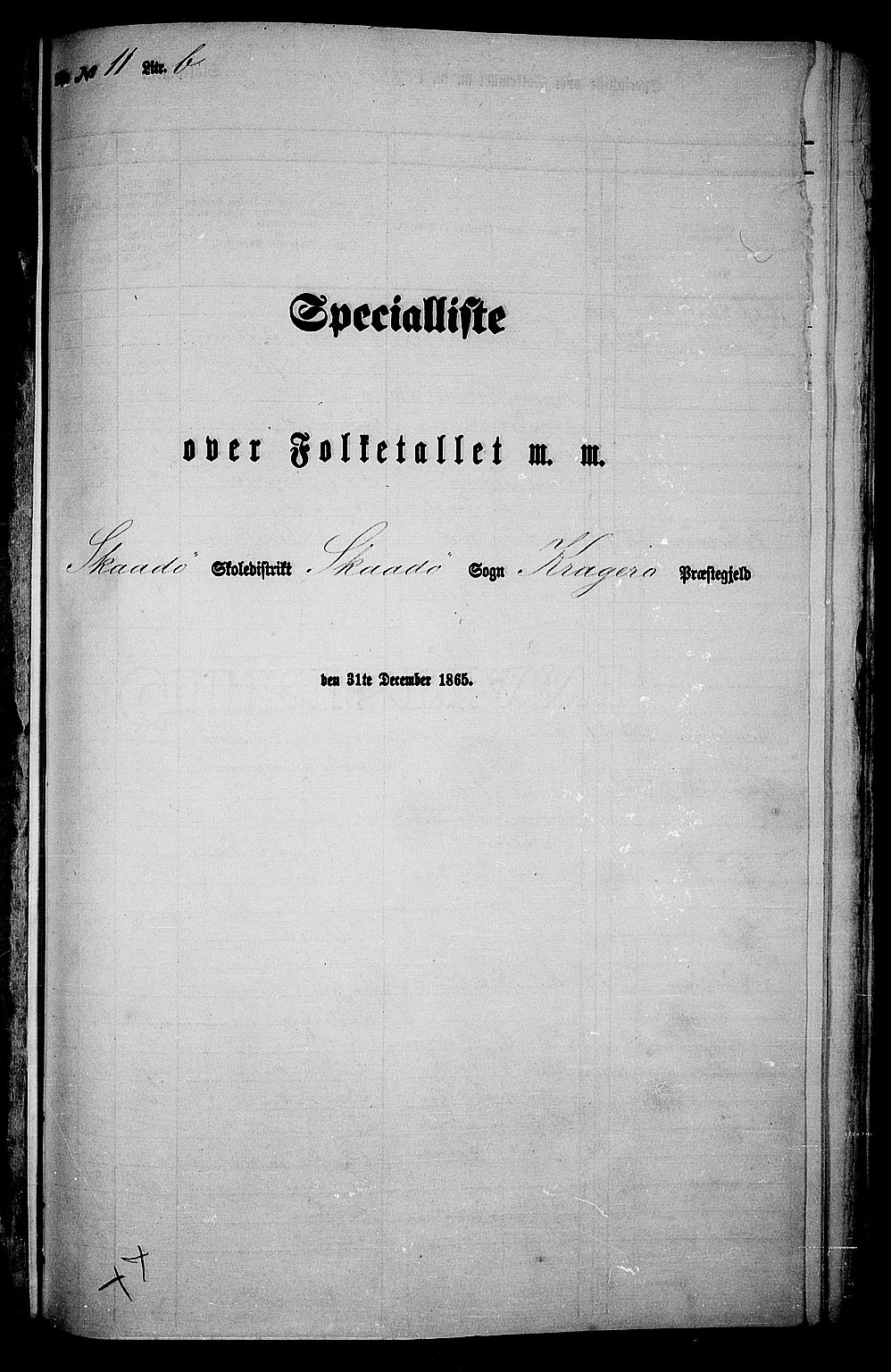 RA, 1865 census for Kragerø/Sannidal og Skåtøy, 1865, p. 190