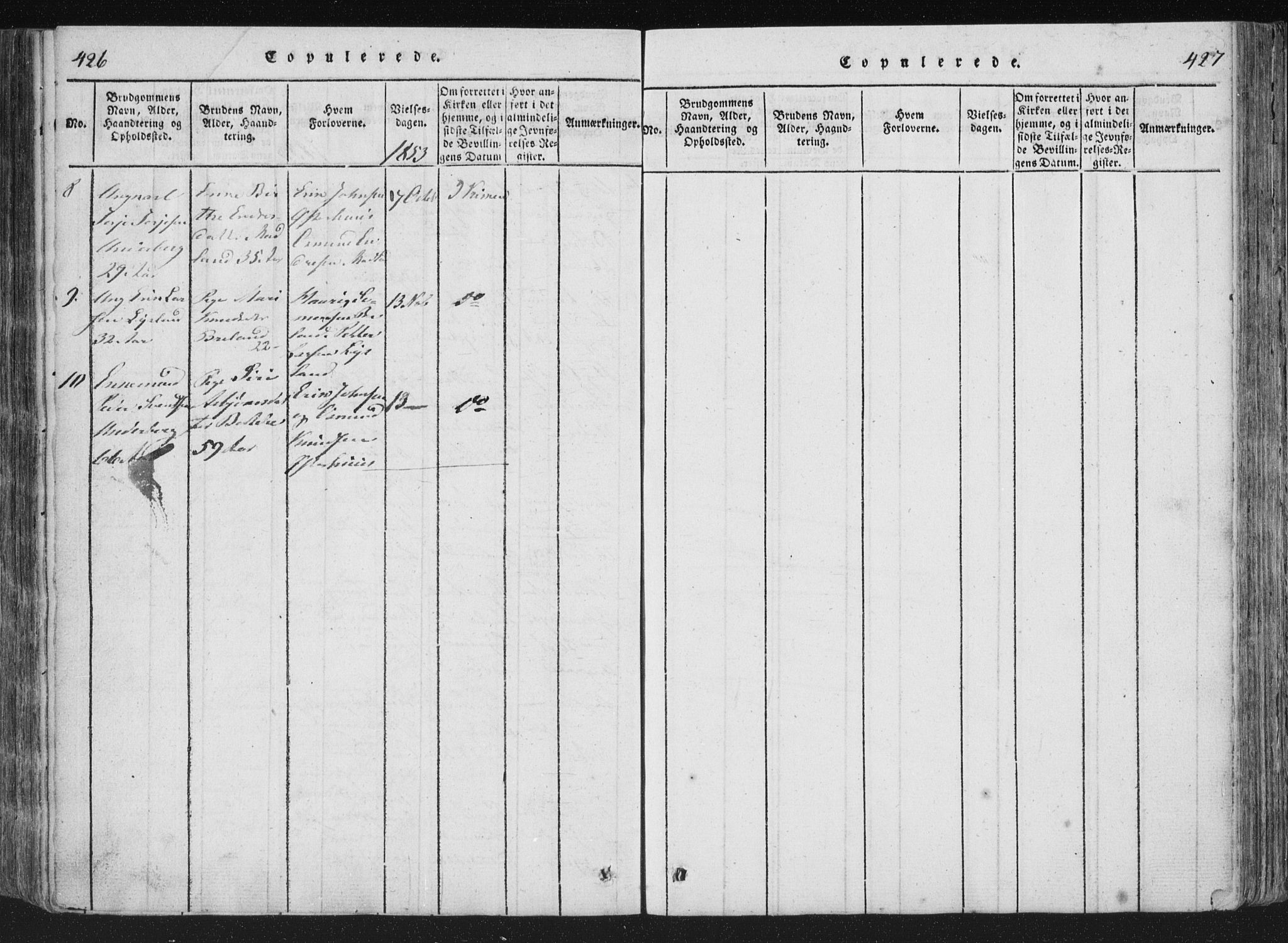 Åseral sokneprestkontor, AV/SAK-1111-0051/F/Fa/L0001: Parish register (official) no. A 1, 1815-1853, p. 426-427