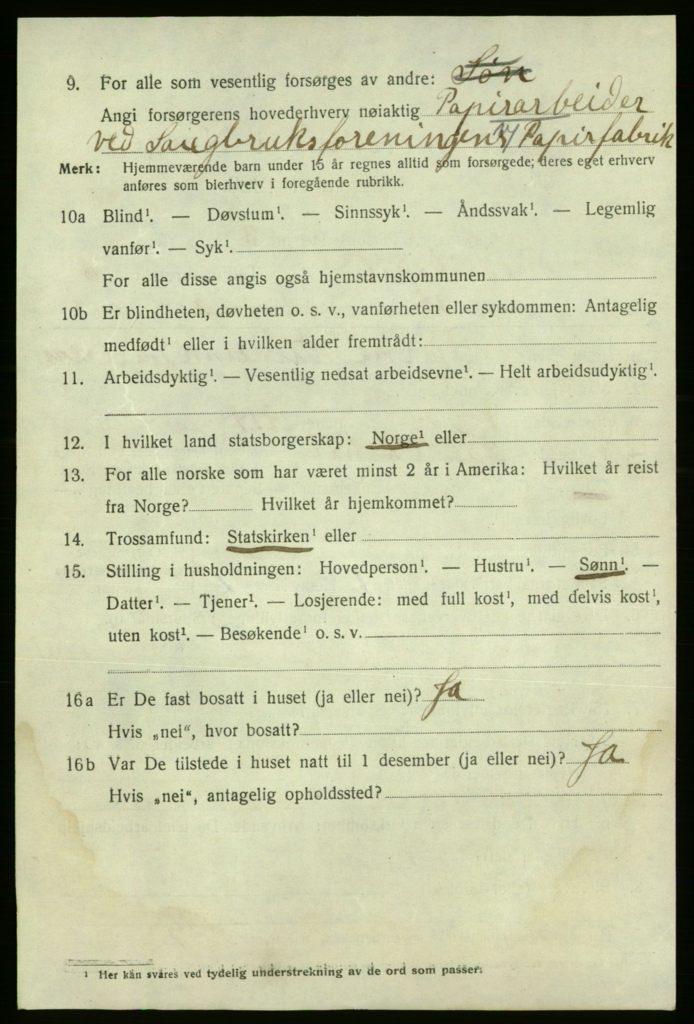 SAO, 1920 census for Fredrikshald, 1920, p. 13665