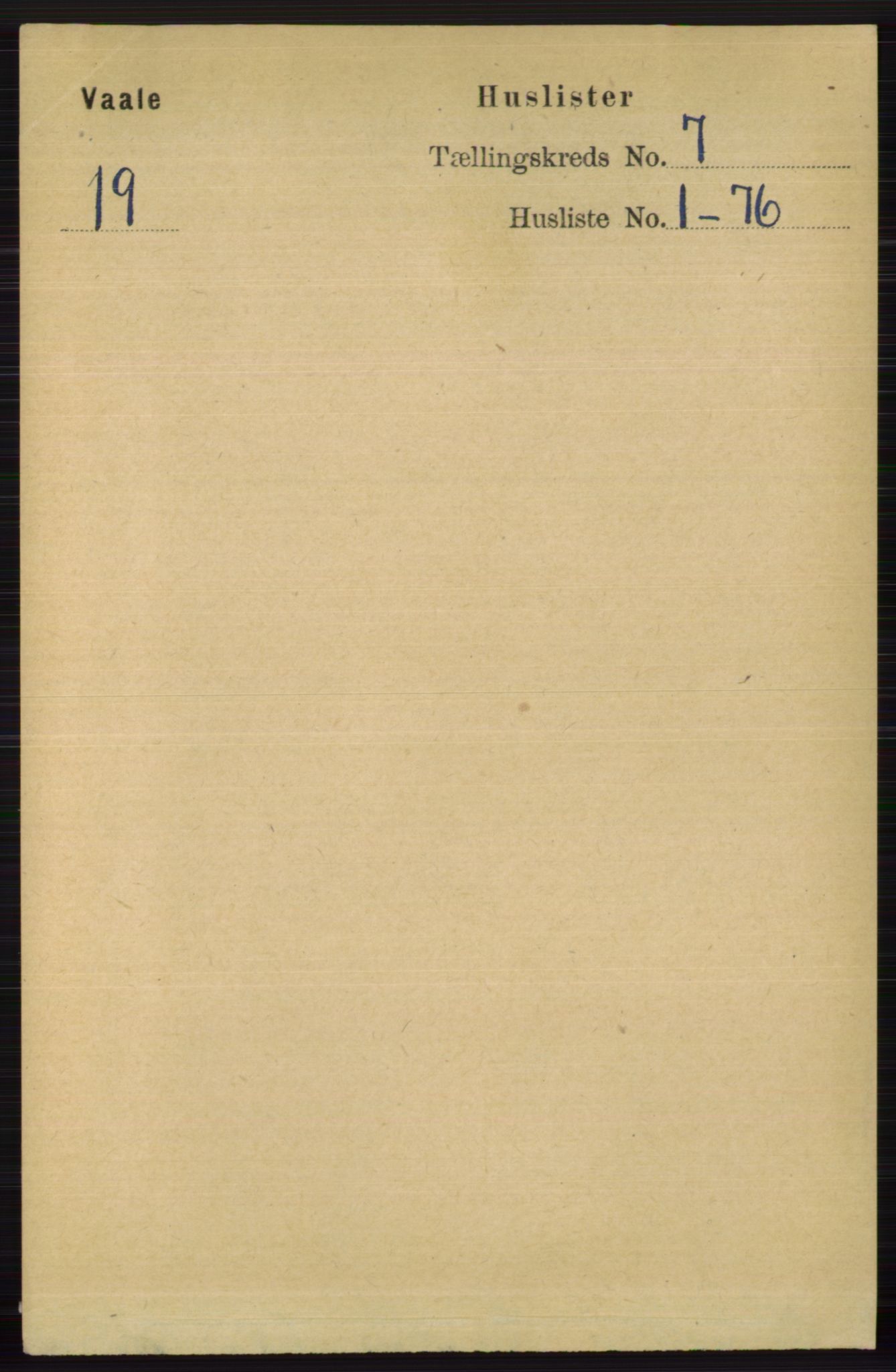 RA, 1891 census for 0716 Våle, 1891, p. 2303
