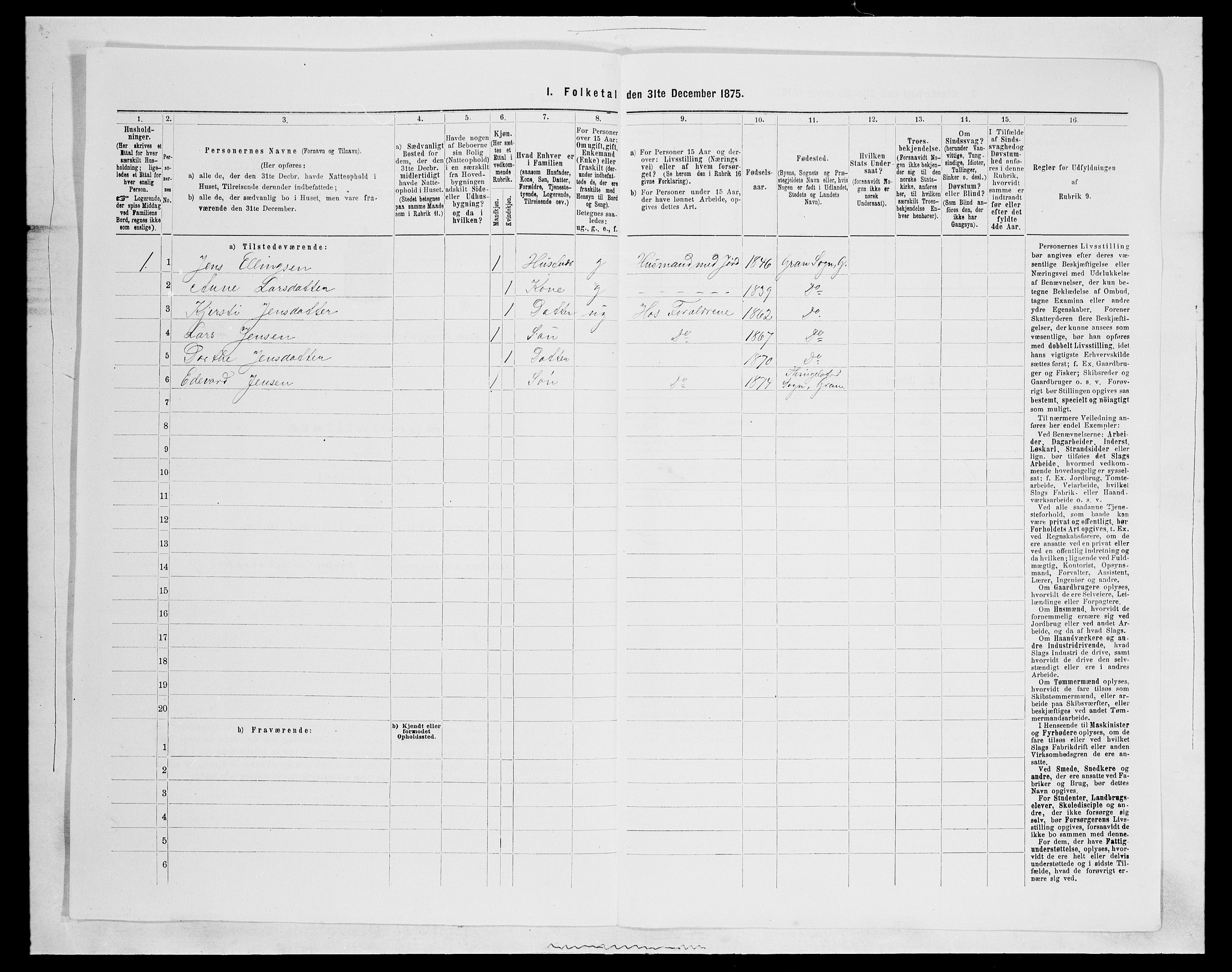 SAH, 1875 census for 0534P Gran, 1875, p. 1530