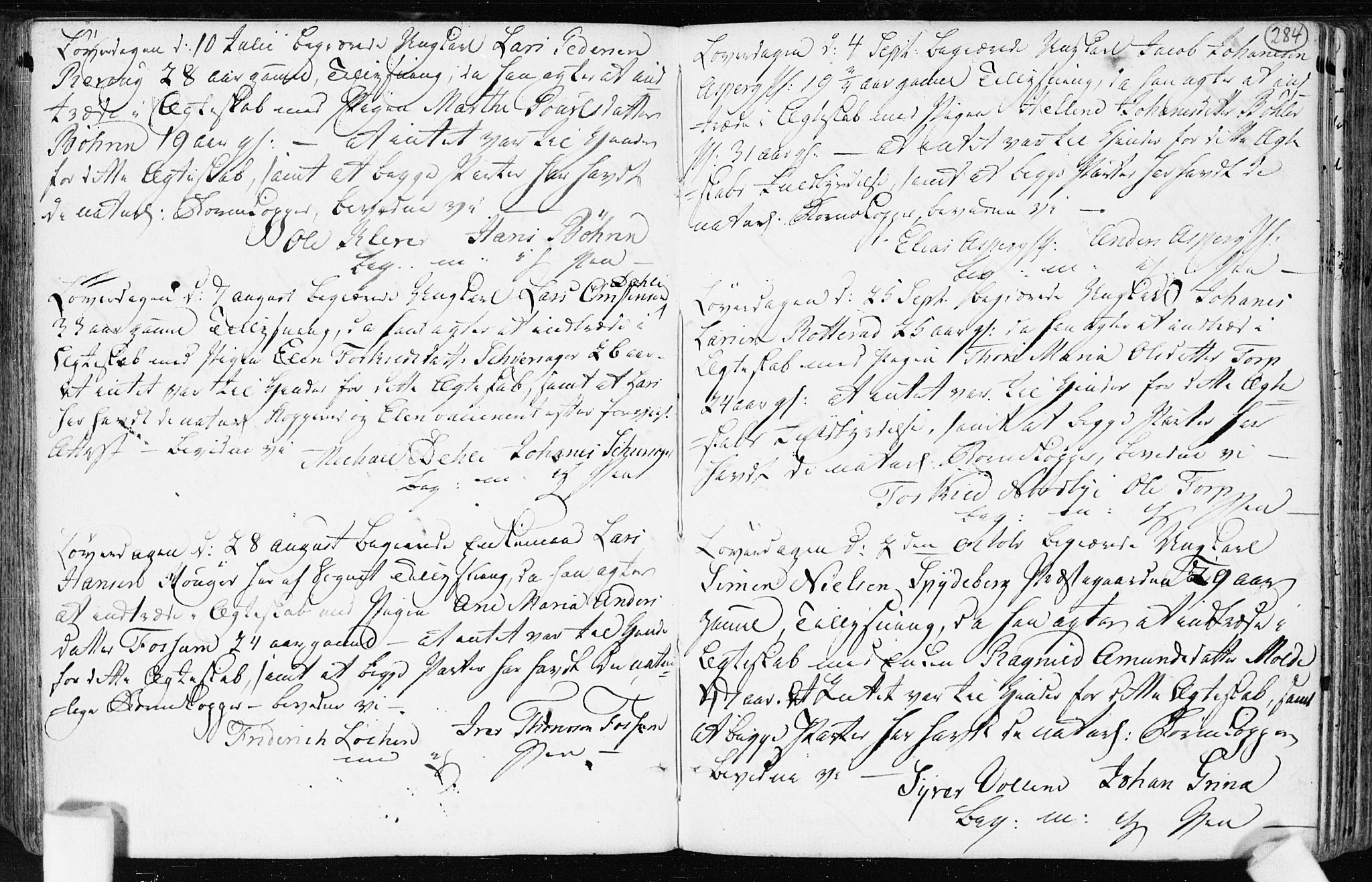 Spydeberg prestekontor Kirkebøker, SAO/A-10924/F/Fa/L0003: Parish register (official) no. I 3, 1778-1814, p. 284