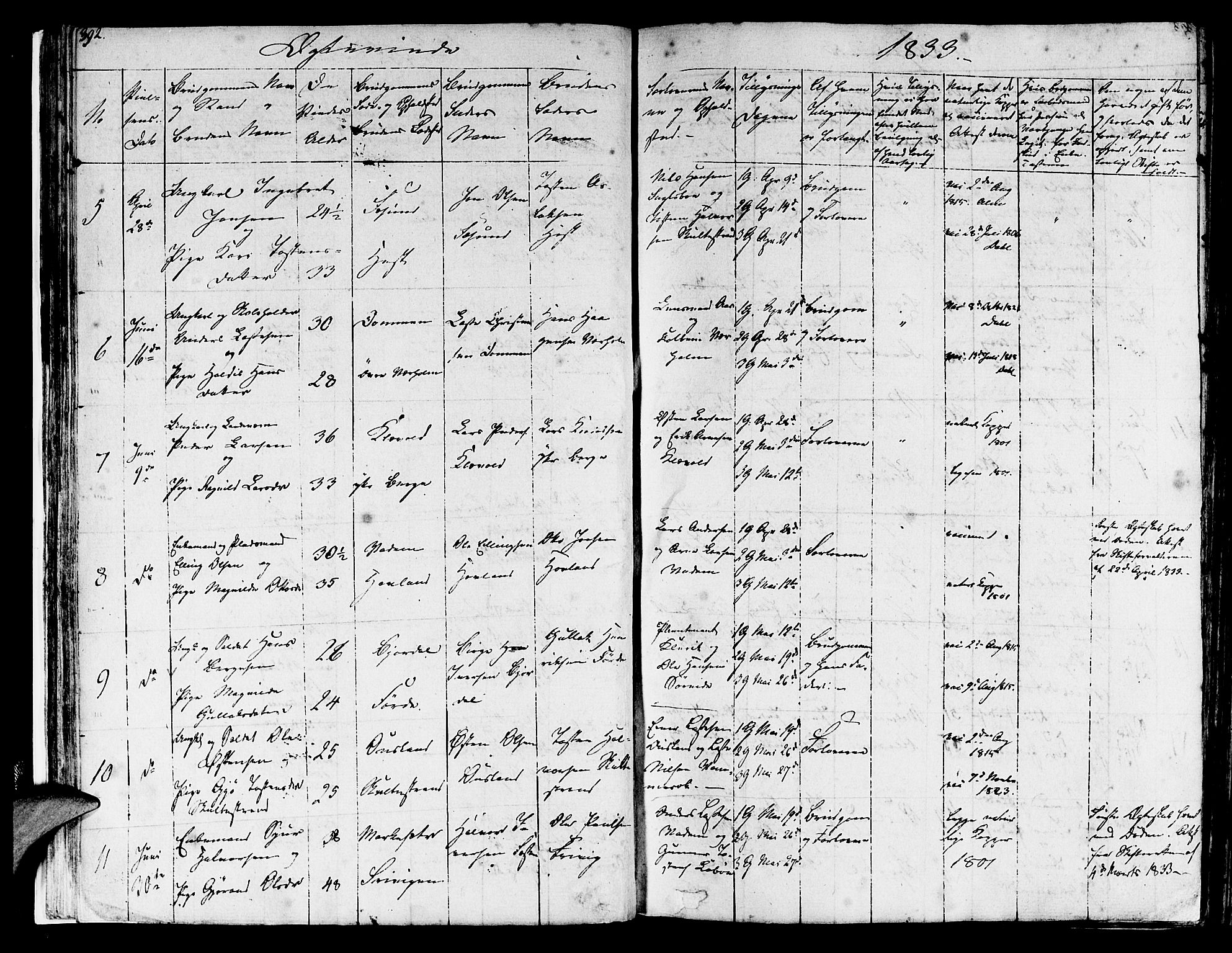 Lavik sokneprestembete, AV/SAB-A-80901: Parish register (official) no. A 2II, 1821-1842, p. 392