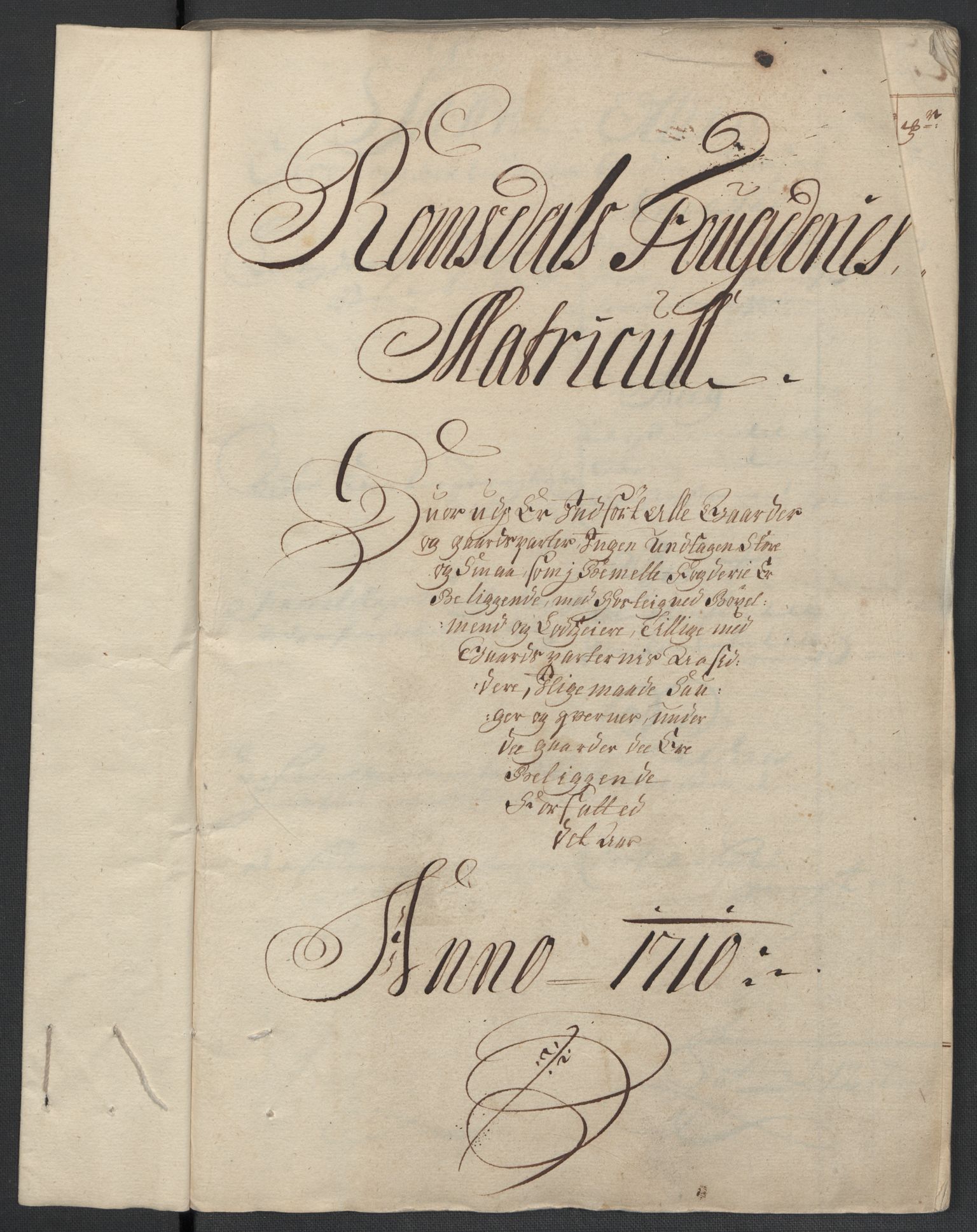 Rentekammeret inntil 1814, Reviderte regnskaper, Fogderegnskap, RA/EA-4092/R55/L3659: Fogderegnskap Romsdal, 1709-1710, p. 277