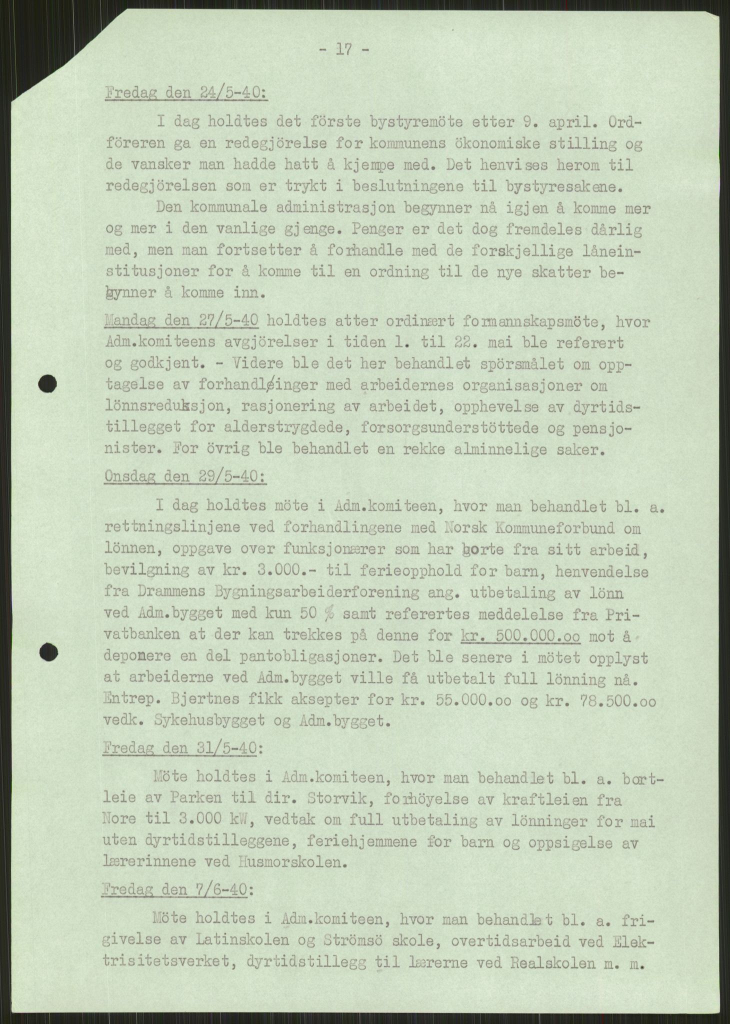 Forsvaret, Forsvarets krigshistoriske avdeling, AV/RA-RAFA-2017/Y/Ya/L0014: II-C-11-31 - Fylkesmenn.  Rapporter om krigsbegivenhetene 1940., 1940, p. 304