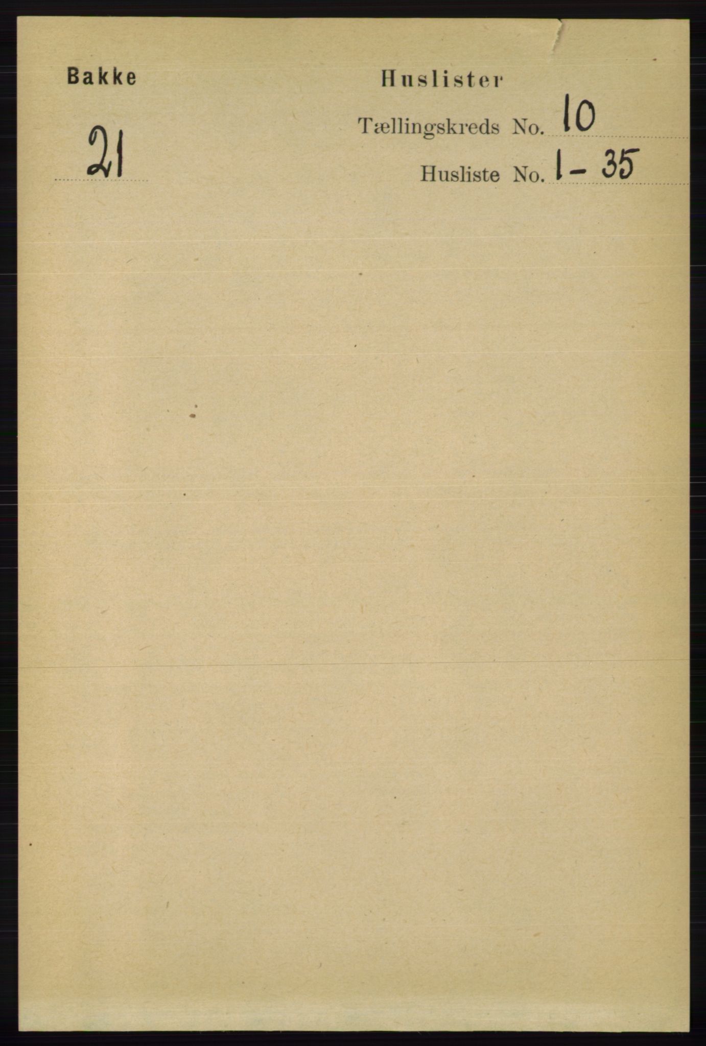 RA, 1891 census for 1045 Bakke, 1891, p. 1964