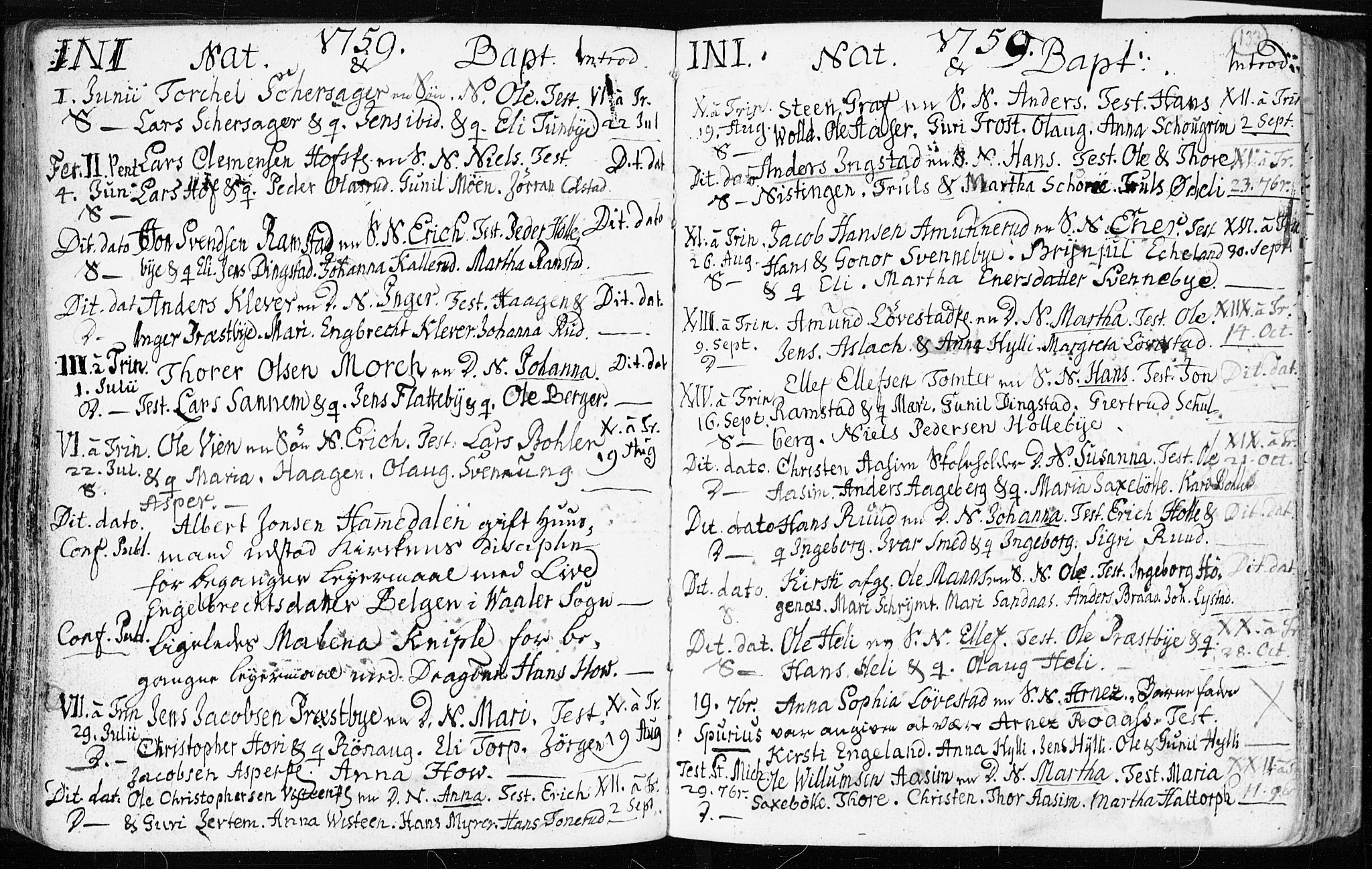 Spydeberg prestekontor Kirkebøker, AV/SAO-A-10924/F/Fa/L0002: Parish register (official) no. I 2, 1739-1780, p. 133