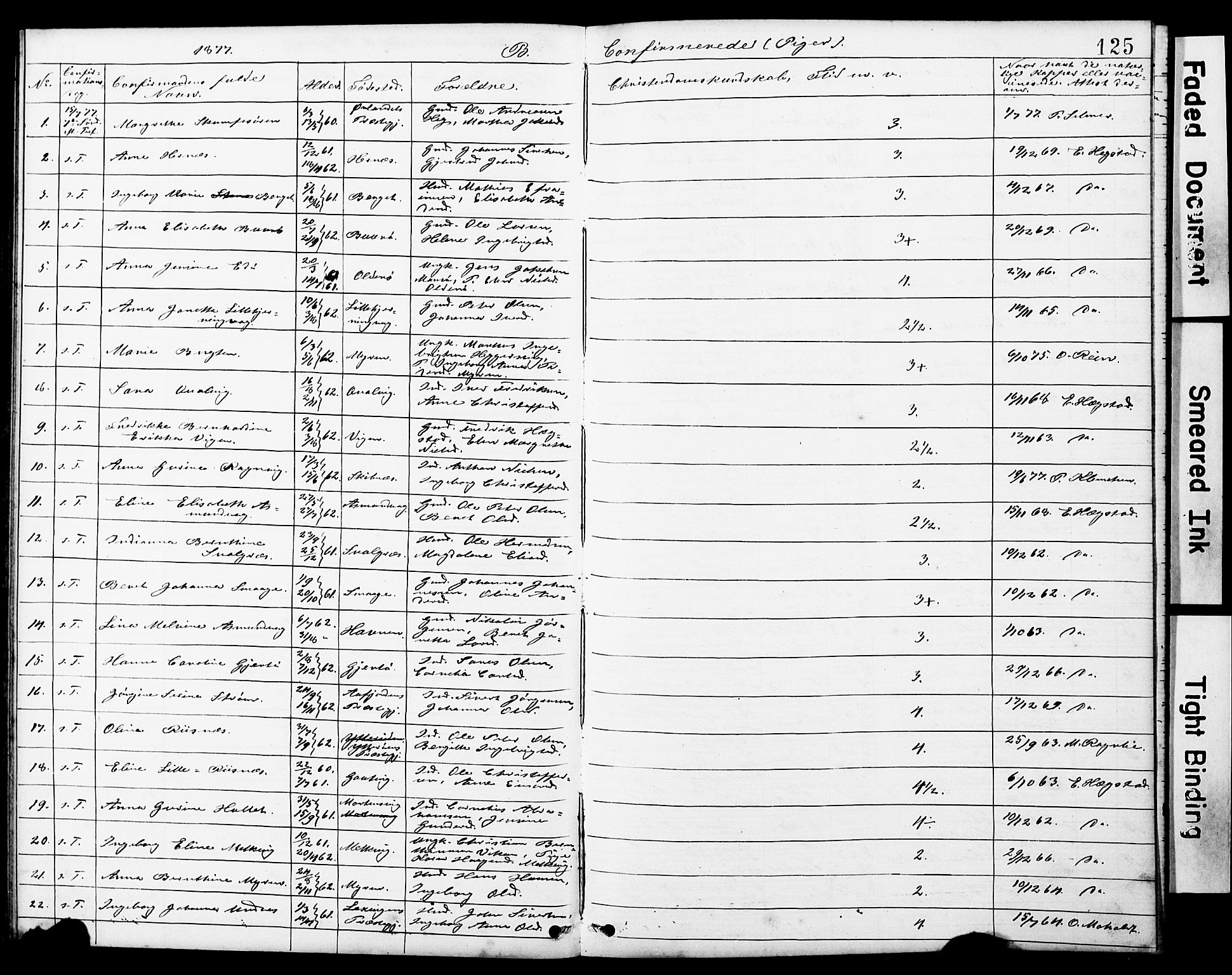 Ministerialprotokoller, klokkerbøker og fødselsregistre - Sør-Trøndelag, SAT/A-1456/634/L0541: Parish register (copy) no. 634C03, 1874-1891, p. 125