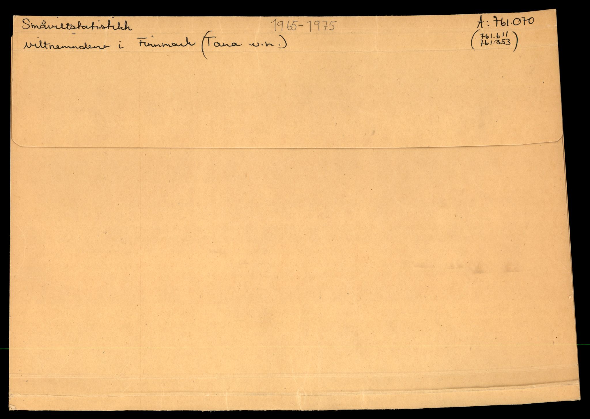 Direktoratet for naturforvaltning, AV/SAT-A-5209/4/D/De/L0102: Oppsyn, oppgaveplikt, 1965-1975, p. 1