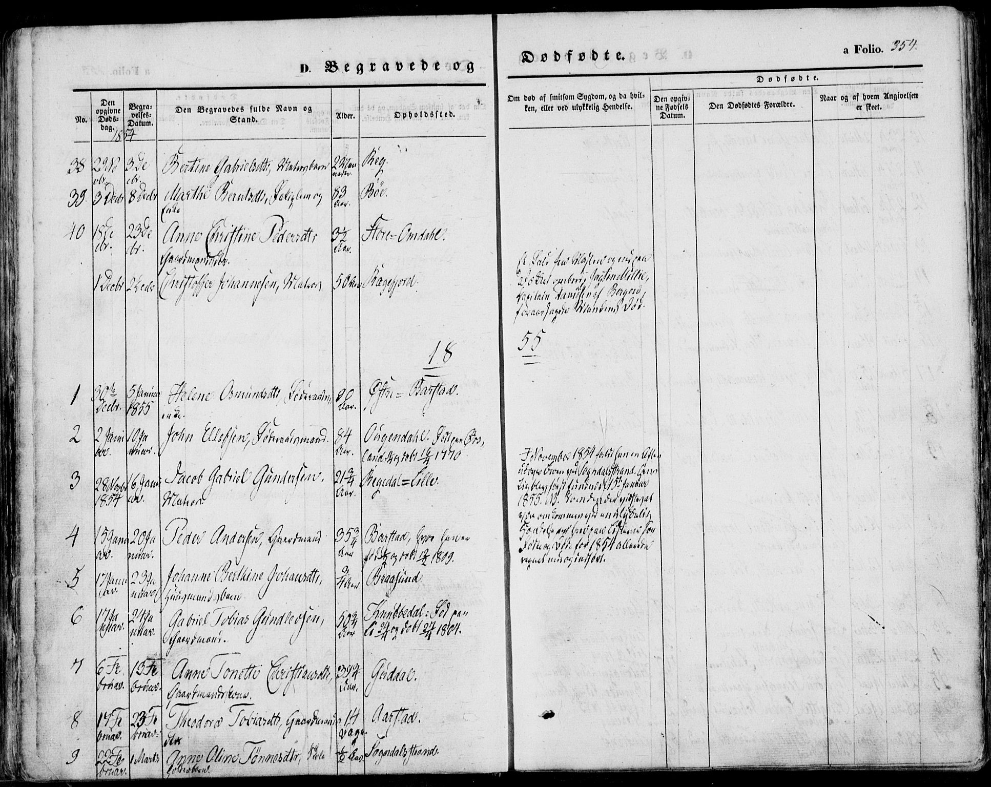 Sokndal sokneprestkontor, SAST/A-101808: Parish register (official) no. A 8.2, 1842-1857, p. 354