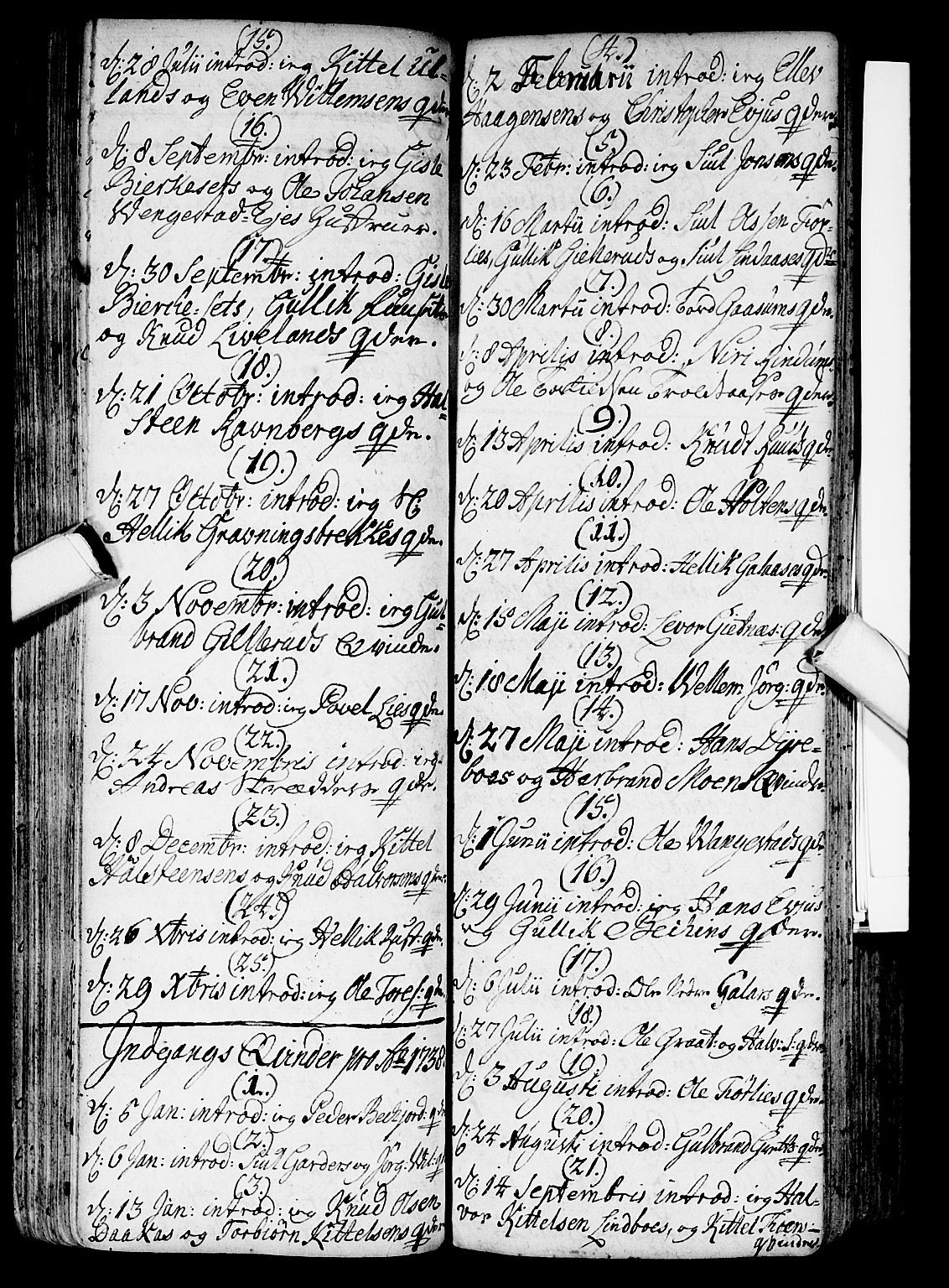 Flesberg kirkebøker, AV/SAKO-A-18/F/Fa/L0002: Parish register (official) no. I 2, 1726-1747