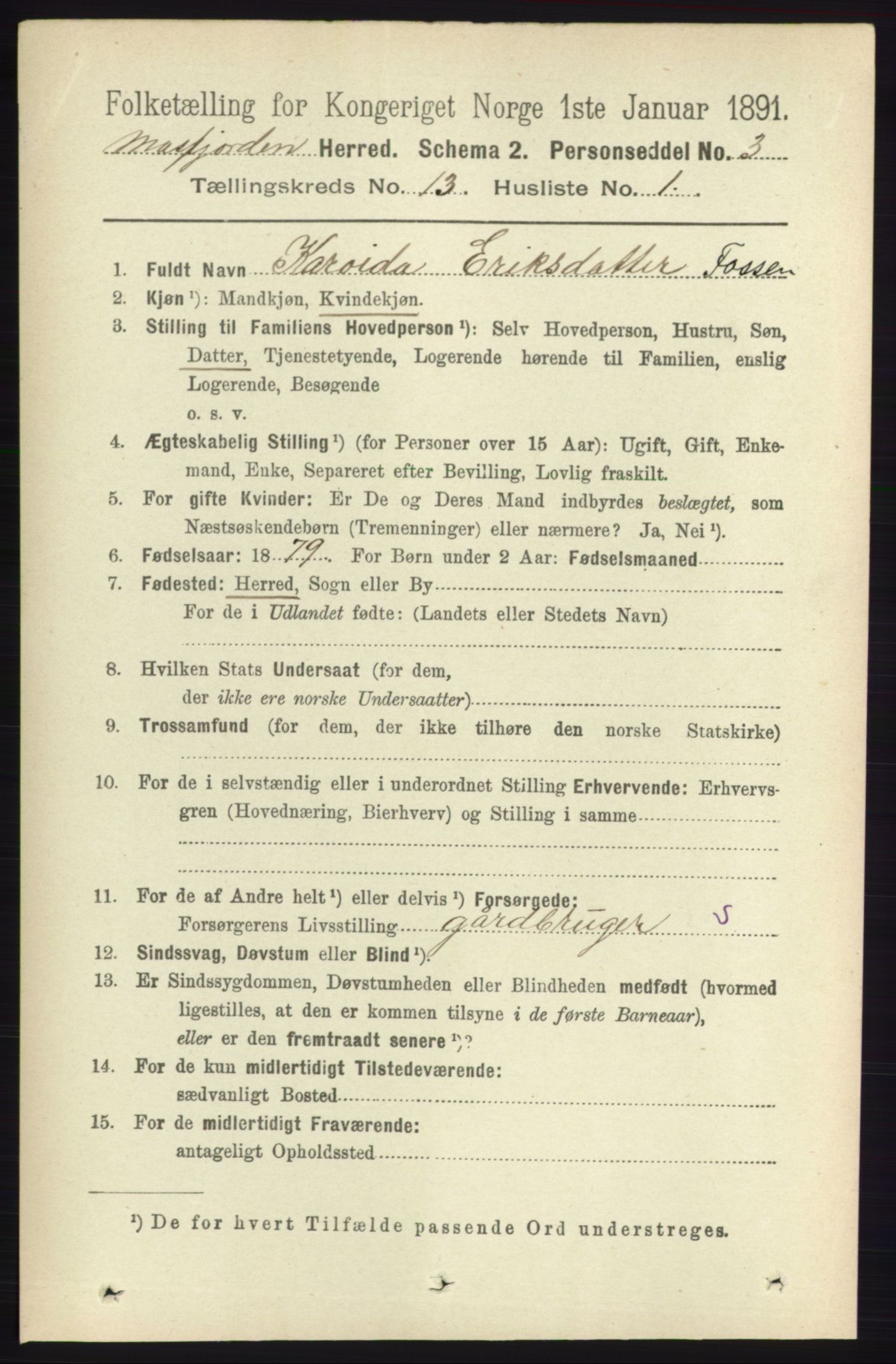 RA, 1891 census for 1266 Masfjorden, 1891, p. 2629