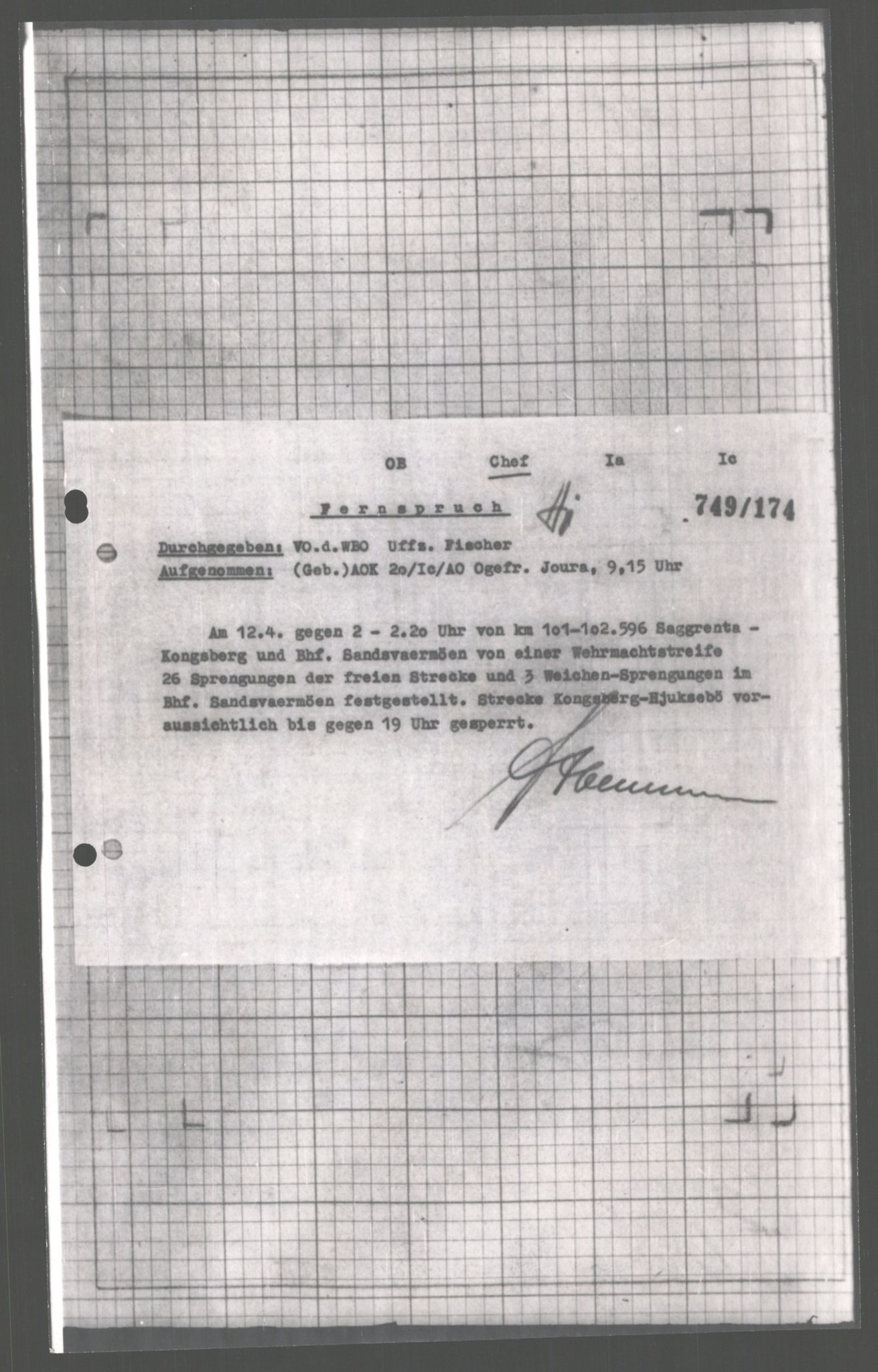 Forsvarets Overkommando. 2 kontor. Arkiv 11.4. Spredte tyske arkivsaker, AV/RA-RAFA-7031/D/Dar/Dara/L0004: Krigsdagbøker for 20. Gebirgs-Armee-Oberkommando (AOK 20), 1945, p. 523