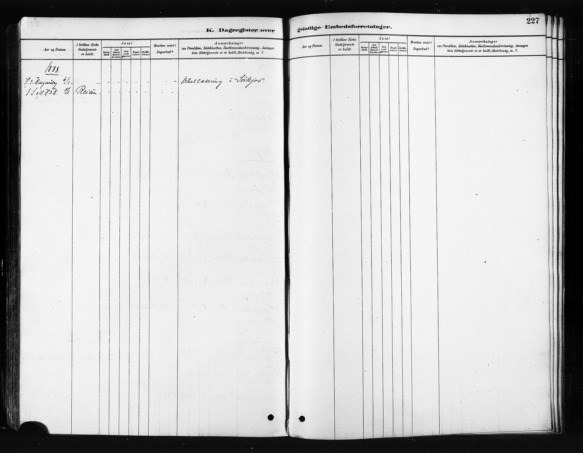 Skjervøy sokneprestkontor, SATØ/S-1300/H/Ha/Haa/L0014kirke: Parish register (official) no. 14, 1878-1894, p. 227