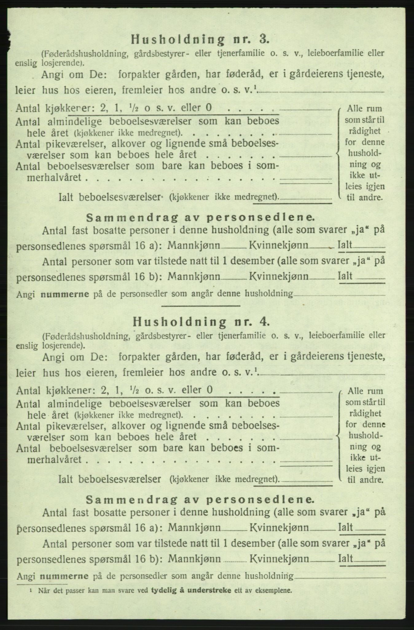 SAB, 1920 census for Strandebarm, 1920, p. 1043