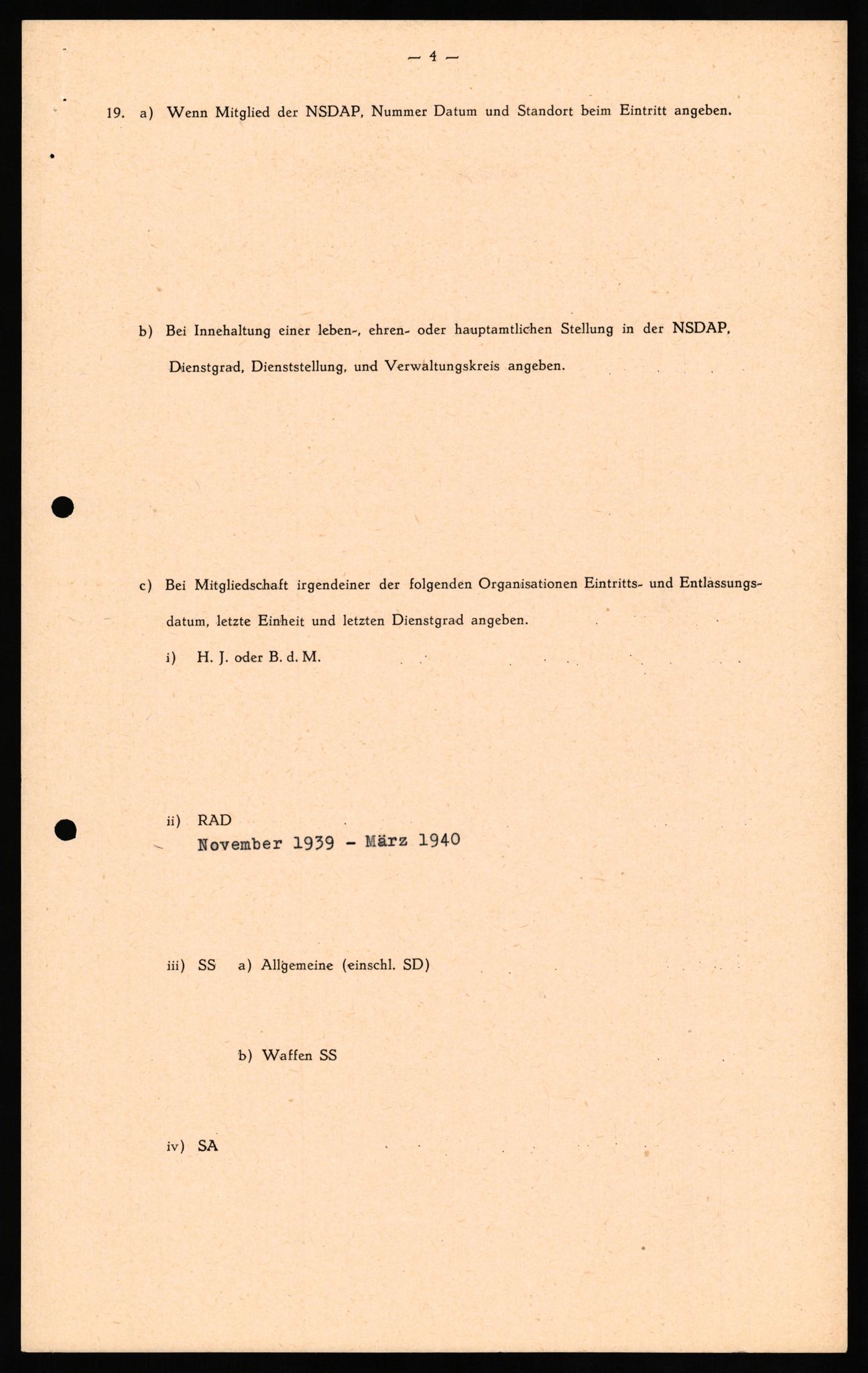 Forsvaret, Forsvarets overkommando II, AV/RA-RAFA-3915/D/Db/L0027: CI Questionaires. Tyske okkupasjonsstyrker i Norge. Tyskere., 1945-1946, p. 22